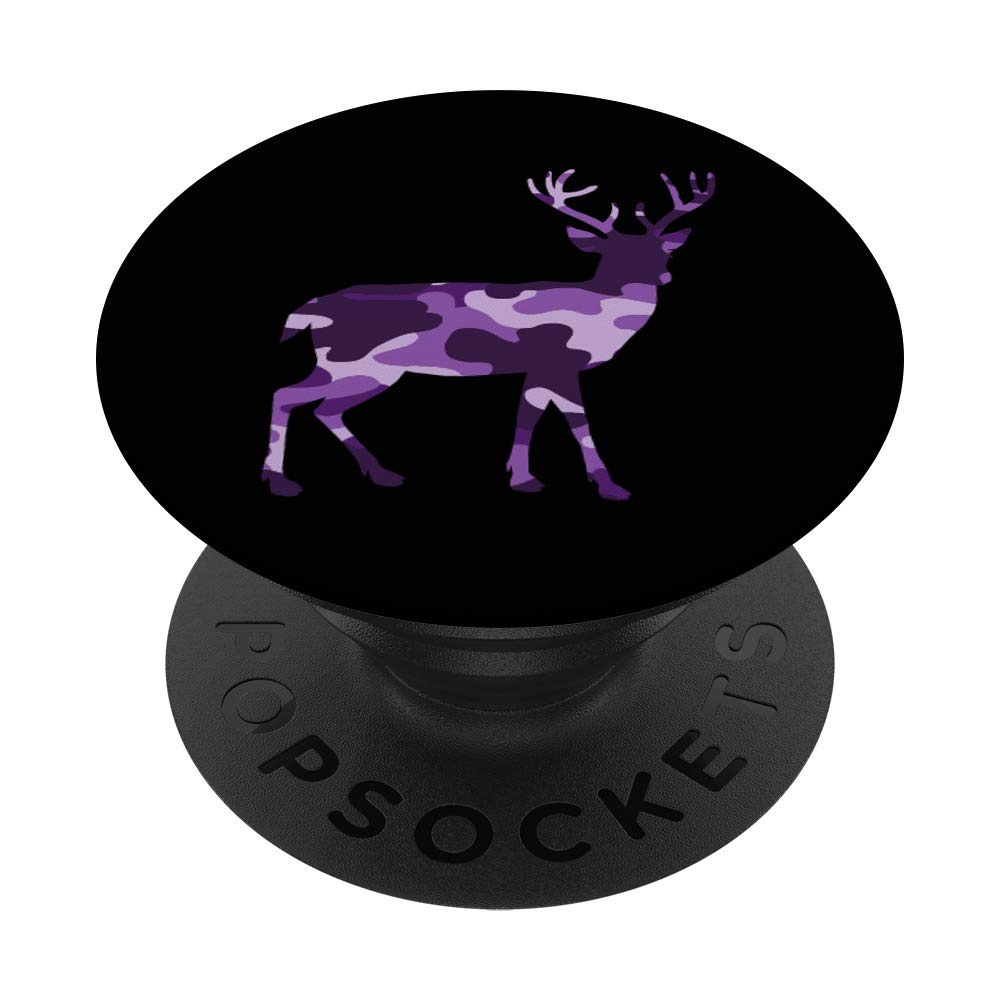 Purple Camo PopSockets PopGrip - Swappable Phone Grip for Hunting, Fishing & Camping | Durable Phone Accessory for iPhone & Android | Perfect for Outdoor Adventures & Daily Use
