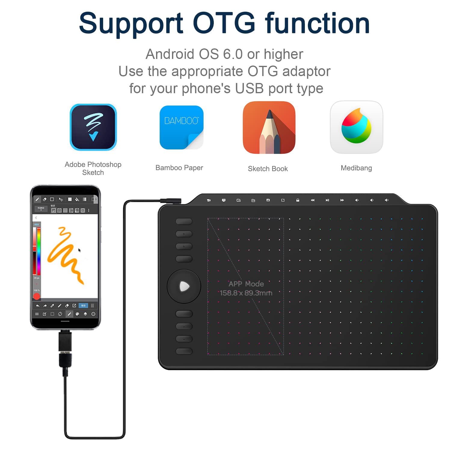 GAOMON M1220 12 Inch Professional Drawing Graphics Tablet with 13 Multimedia Keys & 8 Programmable Shortcuts - Compatible with Android, Windows, Mac OS - Perfect for Digital Art, Animation, Photo Editing & Online Teaching