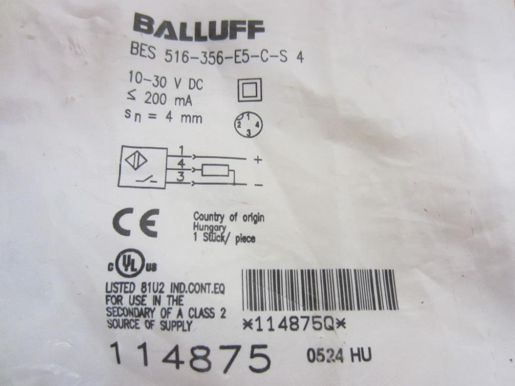 BES 516-356-E5-C-S4 Proximity Sensor Switch T50954 - Industrial Automation, Machine Safety & Position Detection