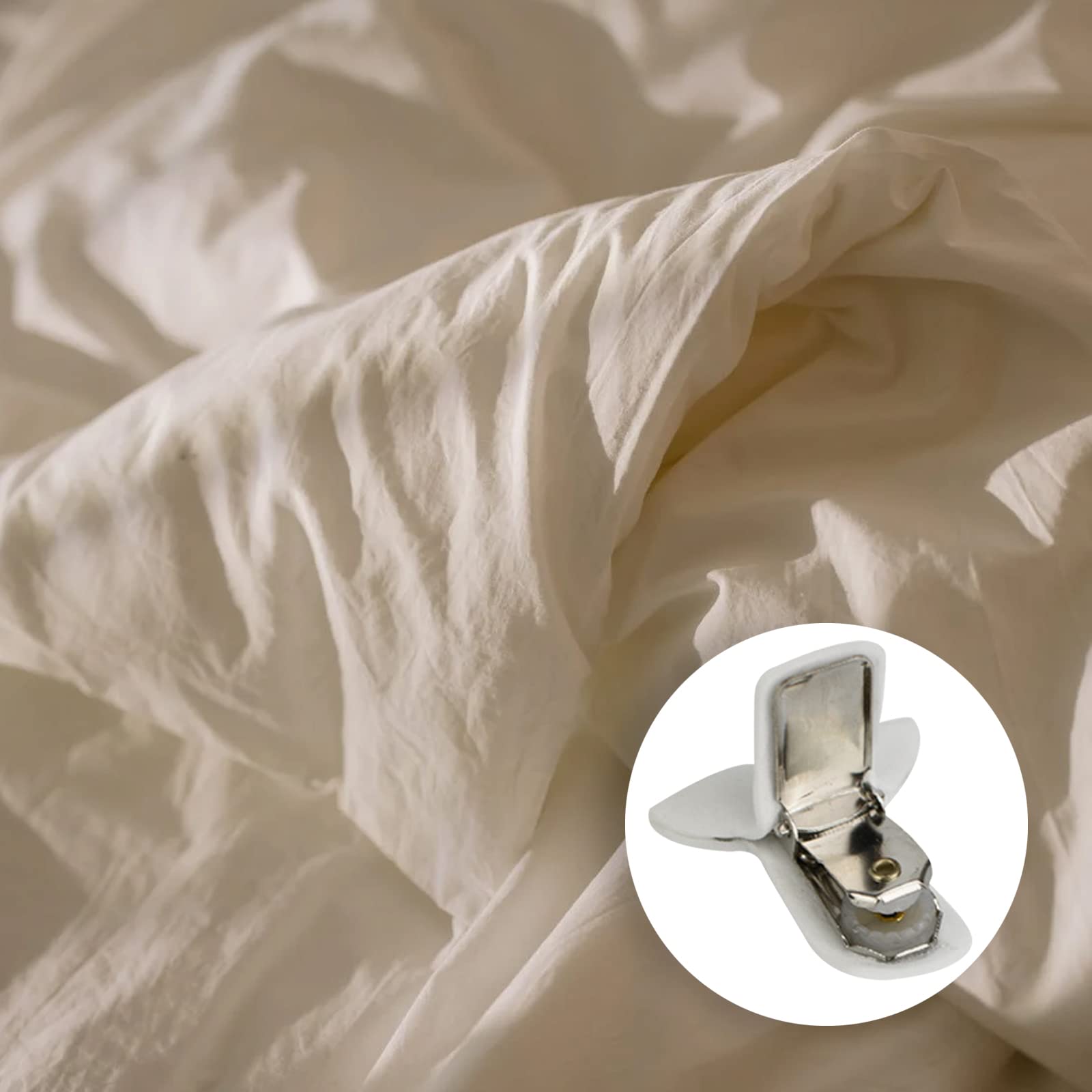 12 Pack Padded Comforter Clips - No-Slip Blanket Fasteners for Duvet Covers, Prevent Comforter Shifting - Soft Grip for Bedding, Quilts & Comforters - Perfect for Home, Hotel & Airbnb Use