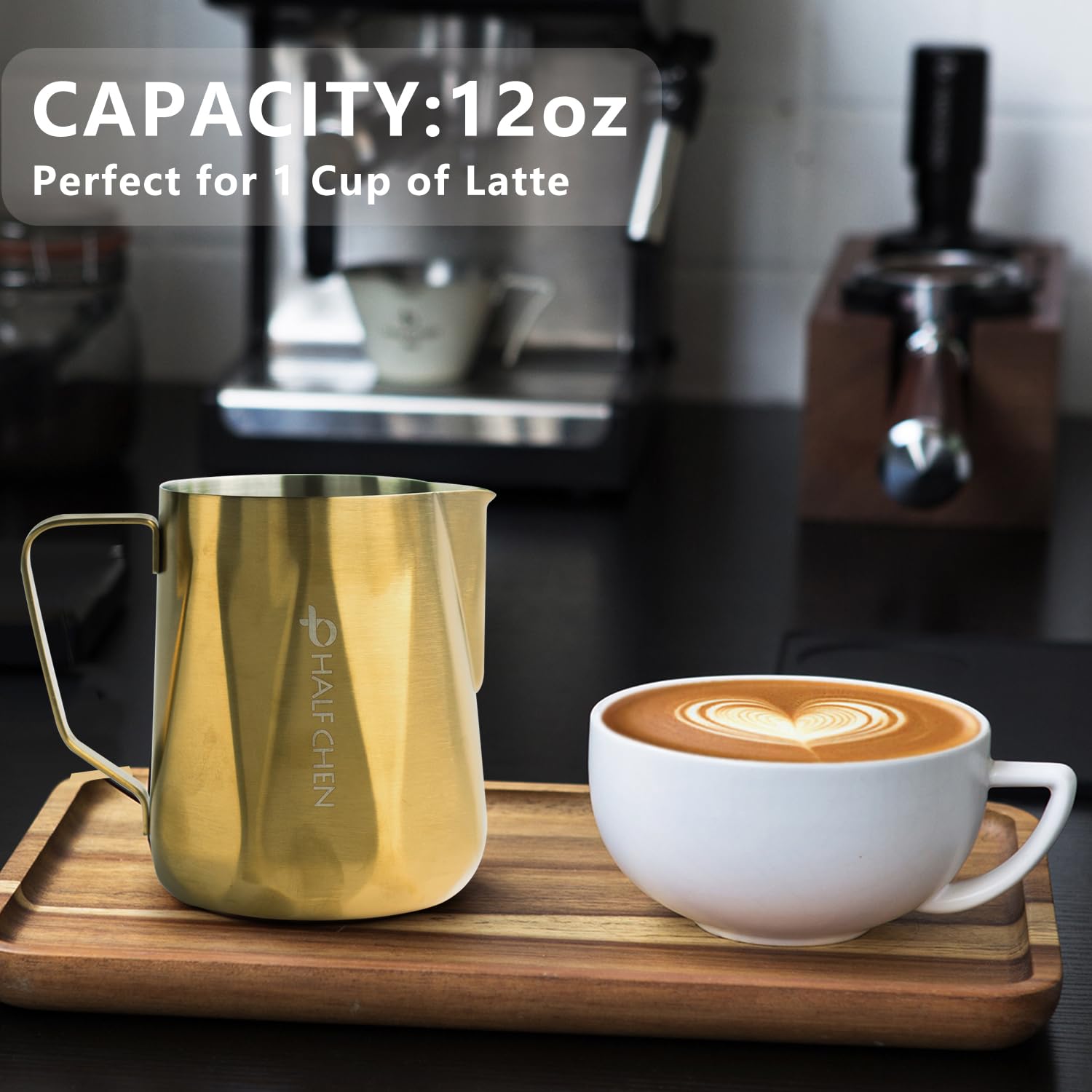 Stainless Steel Milk Frothing Pitcher 350ml/600ml (12oz/20oz) - Barista Coffee Frother for Cappuccino, Latte & Espresso - Perfect for Home & Professional Coffee Shops
