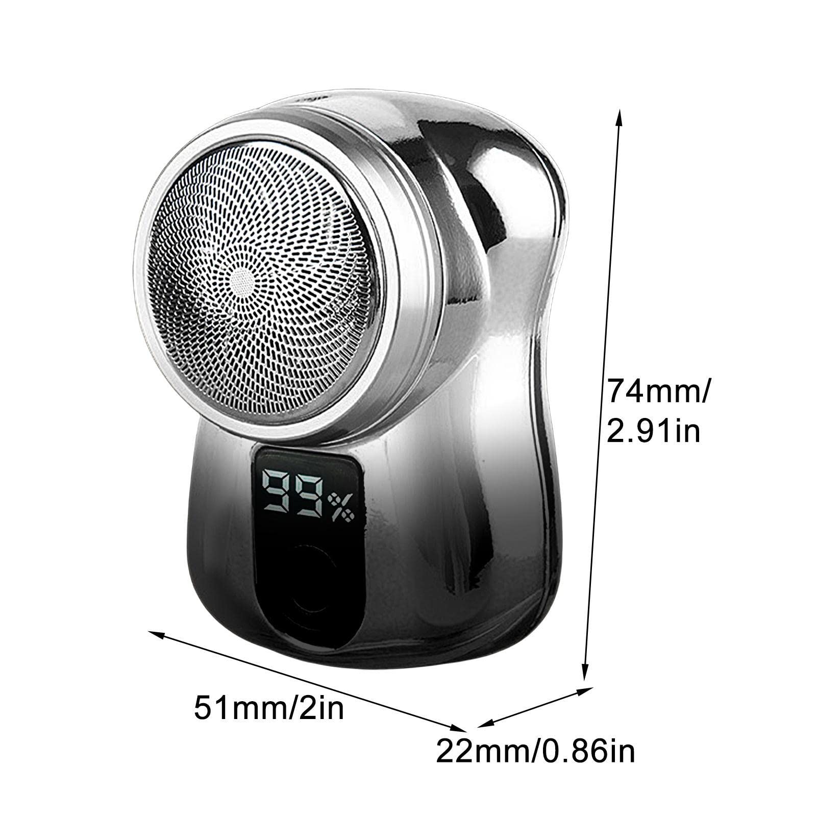USB Rechargeable Electric Shaver - Portable Travel Shaver for Men, Waterproof Foil Shaver with One-Button Operation, Compact Pocket Size for Home, Car & On-The-Go Grooming