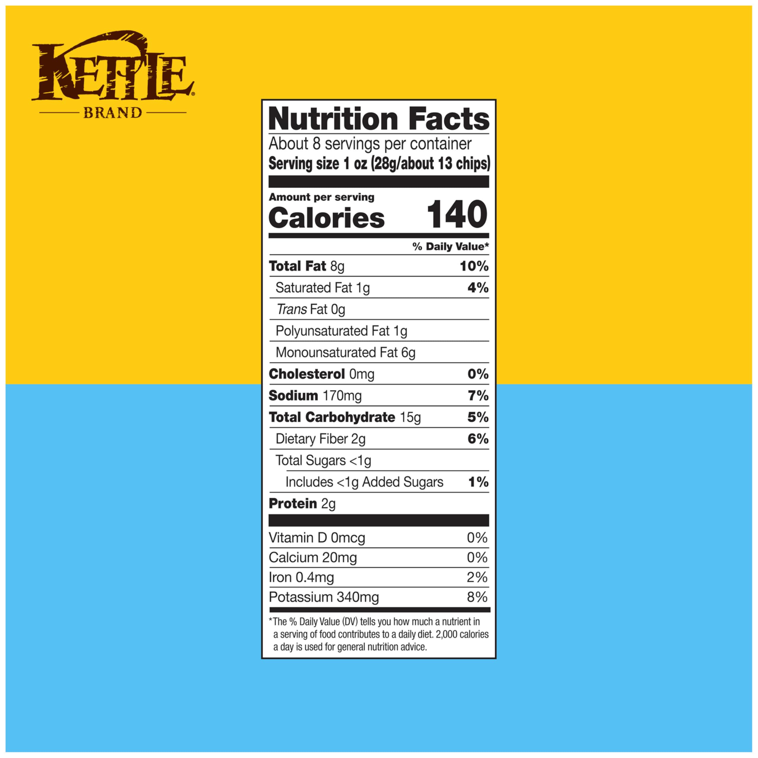Kettle Brand Farmstand Ranch Kettle Cooked Potato Chips - 7.5 Oz Bag | Crunchy Snack for Parties, Picnics & Movie Nights