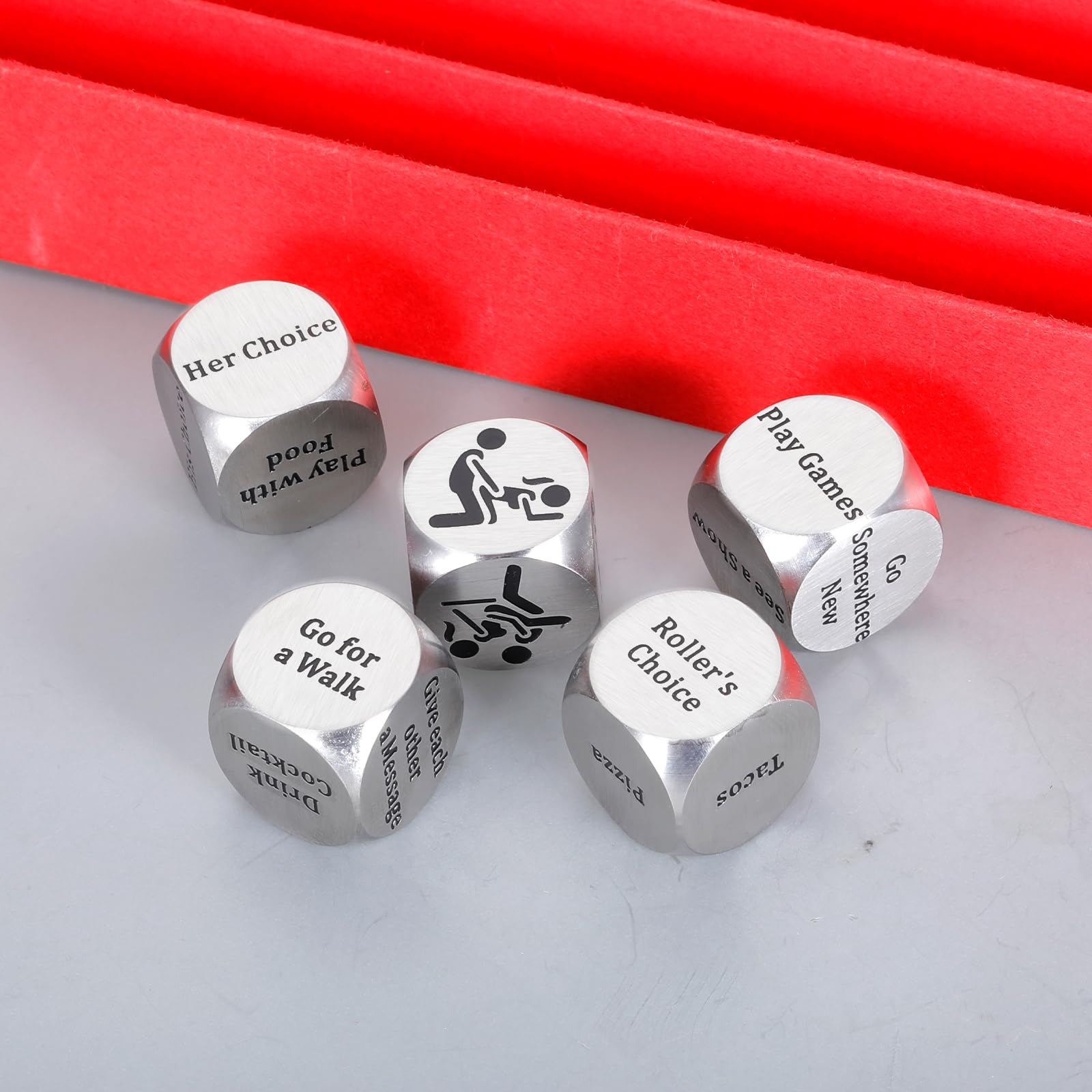 VANLOVEMAC Anniversary Date Night Dice Set for Couples - Fun Romantic Game for Women & Men, Boyfriend & Girlfriend, Wife & Husband - Perfect Valentine's Day, Christmas, 11th Anniversary & Wedding Gift - Great for Date Nights, Romantic Evenings & Special Occasions