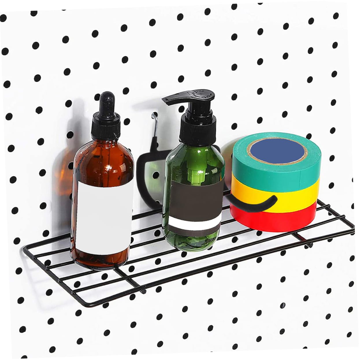 KICHOUSE Heavy Duty Stainless Steel Pegboard Hooks - 3 Pack Garage Tool Organizer for Workshop, Kitchen & Craft Room Storage