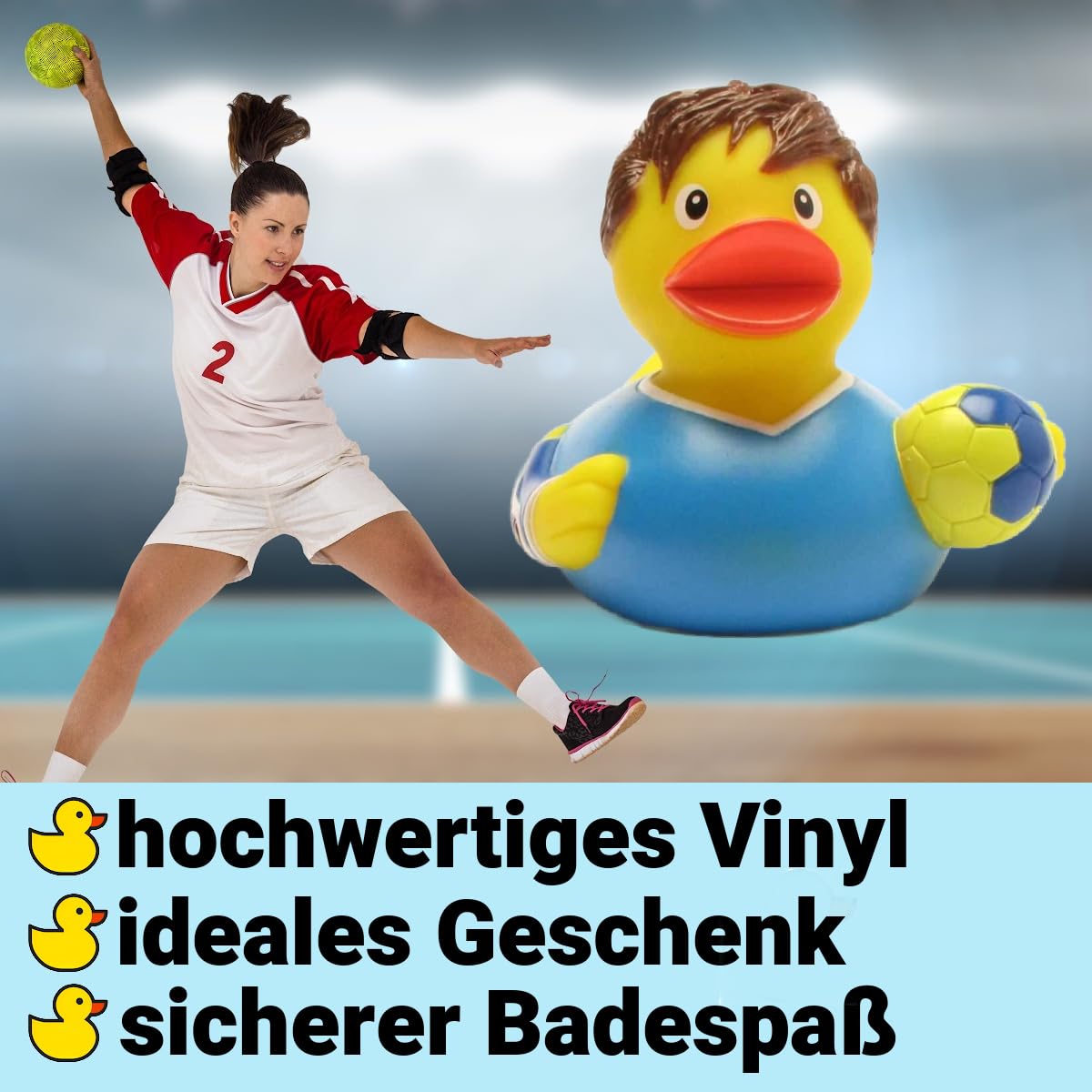 Duckshop Squeaky Bath Duck Toy - 8 cm Rubber Duck for Kids Bath Time Fun, Baby Shower Gift & Pool Party Decor