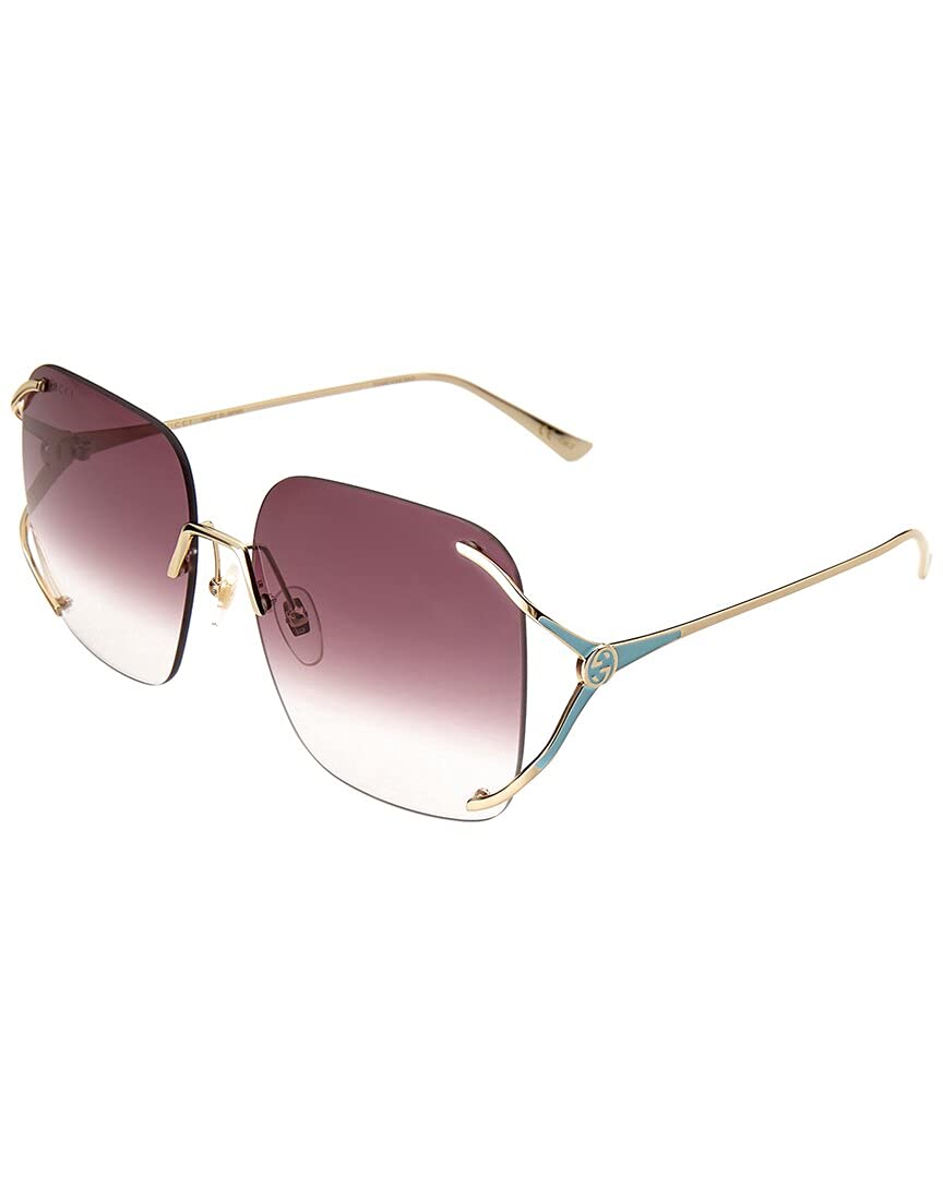 Gucci Women's Fork Oversized Rimless Sunglasses UV Protection - Fashion Designer Shades for Women, Perfect for Beach, Driving & Outdoor Activities