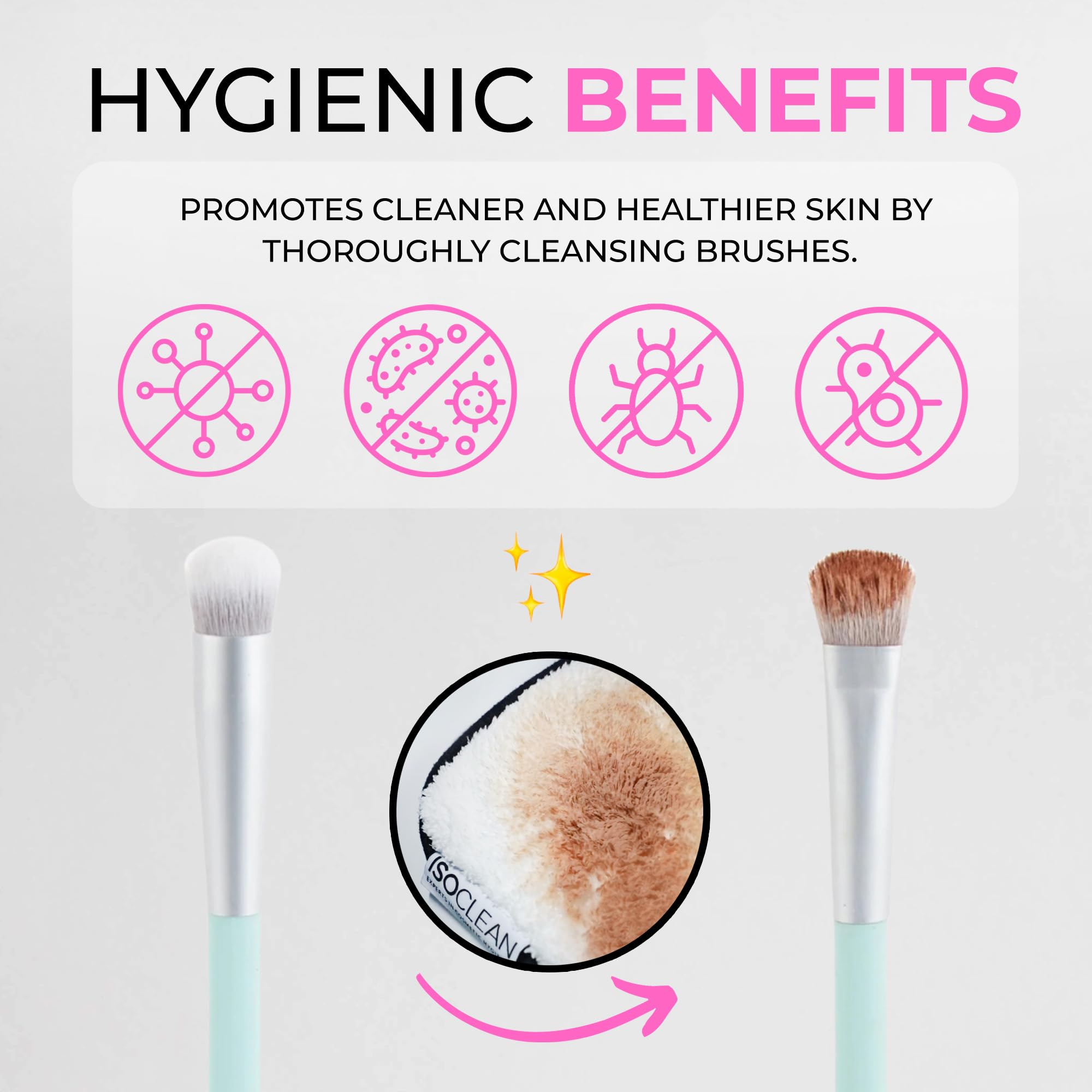 ISOCLEAN Makeup Brush Cleaner with Spray Top - Vegan & Cruelty-Free Liquid Brush Cleaner for Makeup Brushes, Sponges & Beauty Tools - No Rinse Formula, Dries in 60 Seconds - 275ml - Perfect for Quick Cleaning Between Makeup Applications & Professional Salon Use