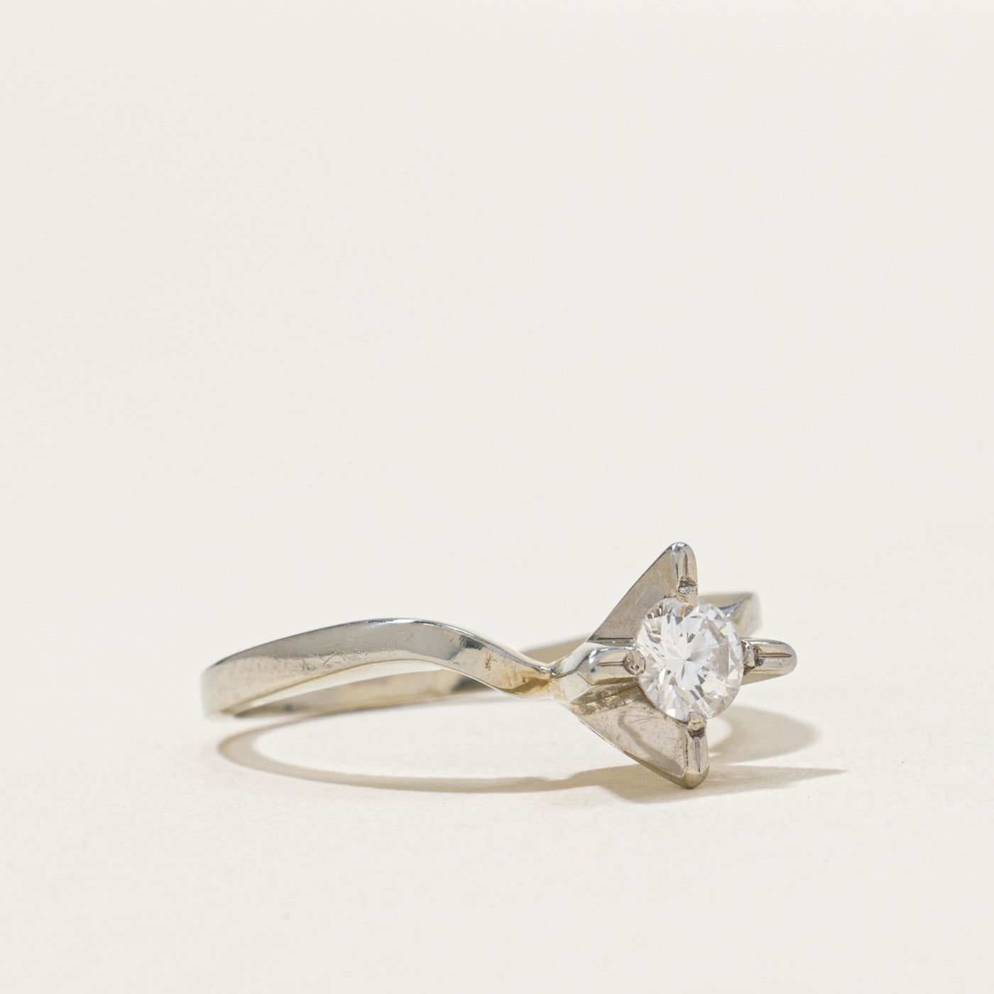 0.28ct Single Stone Diamond Ring - Size 5.5 | Elegant Solitaire Engagement Ring for Women | Perfect for Proposals, Weddings & Anniversary Gifts