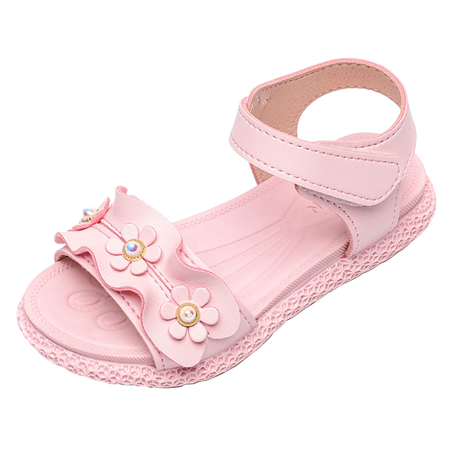 **Cute Girls' Lace Pearl Baby Shoes – Soft Sole Non-Slip Princess Sandals for Toddlers & Infants | Perfect for Casual Wear, Parties & Outdoor Play**