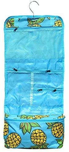Large Hanging Toiletry Bag for Women - Spacious Travel Cosmetic Organizer with Pineapple Design | Perfect for Camping, Road Trips & Summer Vacations | Ideal Gift for Christmas 2024, Easter & Mother's Day