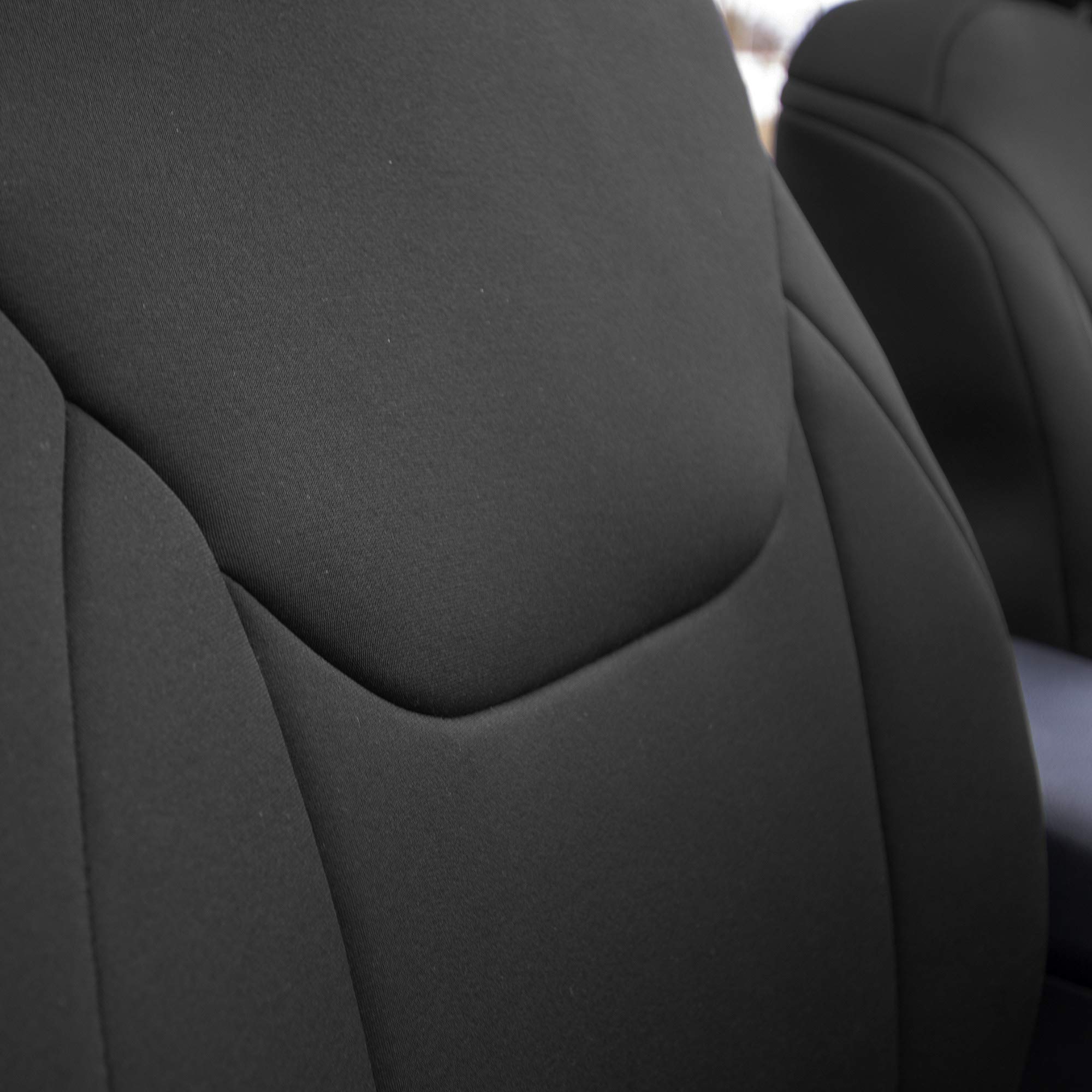 FH Group Custom Fit Neoprene Seat Covers for 2007-2017 Jeep Wrangler JK 4 Door - Water Resistant 2nd Row Rear Set in Beige | Perfect for Off-Road Adventures & Daily Commutes