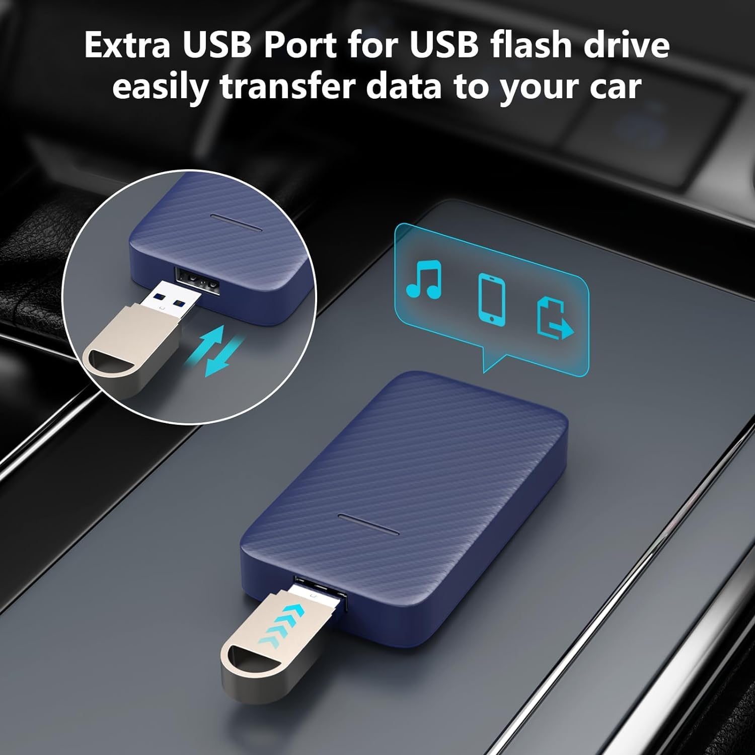 2 in 1 Wireless CarPlay & Android Auto Adapter - Fast Auto Connect for iPhone & Android - Convert Wired to Wireless CarPlay - Plug & Play USB Adapter for Factory Wired Cars - Perfect for Commuting, Road Trips & Hands-Free Driving