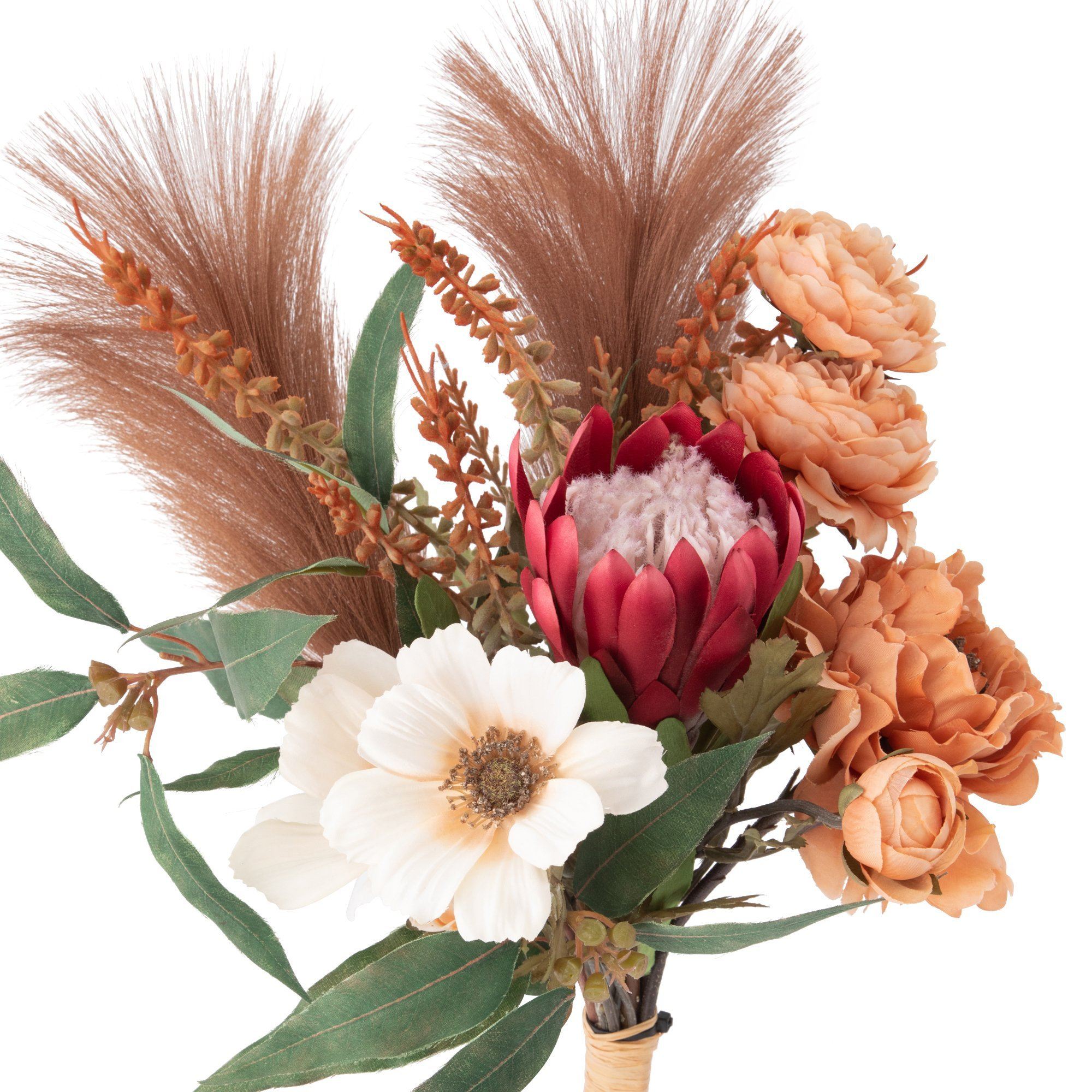 Beautiful Orange Peony and Cosmos Mixed Bouquet - Fresh Cut Flowers for Weddings, Home Decor & Gifts