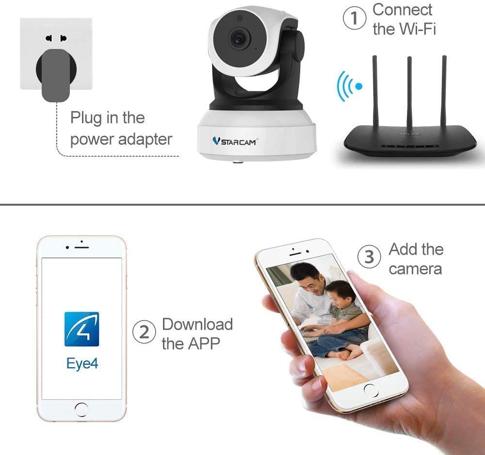 VSTARCAM 1080P Wireless Pet Camera with Night Vision, Motion Tracking & Two-Way Audio - Smart Baby/Puppy Monitor with 24/7 Cloud/SD Recording - Perfect for Home Security, Pet Monitoring & Baby Care