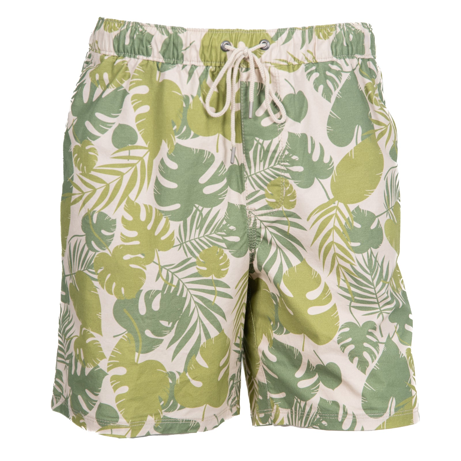 Stretch Printed Poplin Deck Shorts for Men - Comfortable & Stylish Swim Trunks for Beach, Pool, and Summer Outdoor Activities