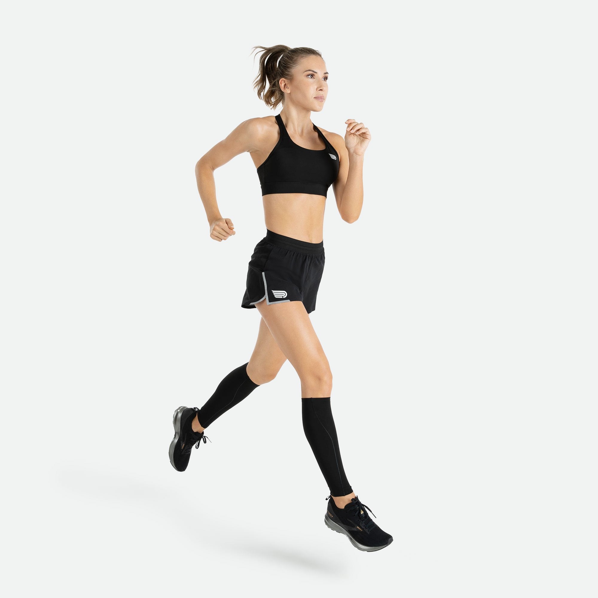 Pressio Women's Arahi Reflective 3-Inch Running Shorts - High Waist Athletic Shorts for Women with Pockets - Perfect for Jogging, Gym Workouts & Yoga