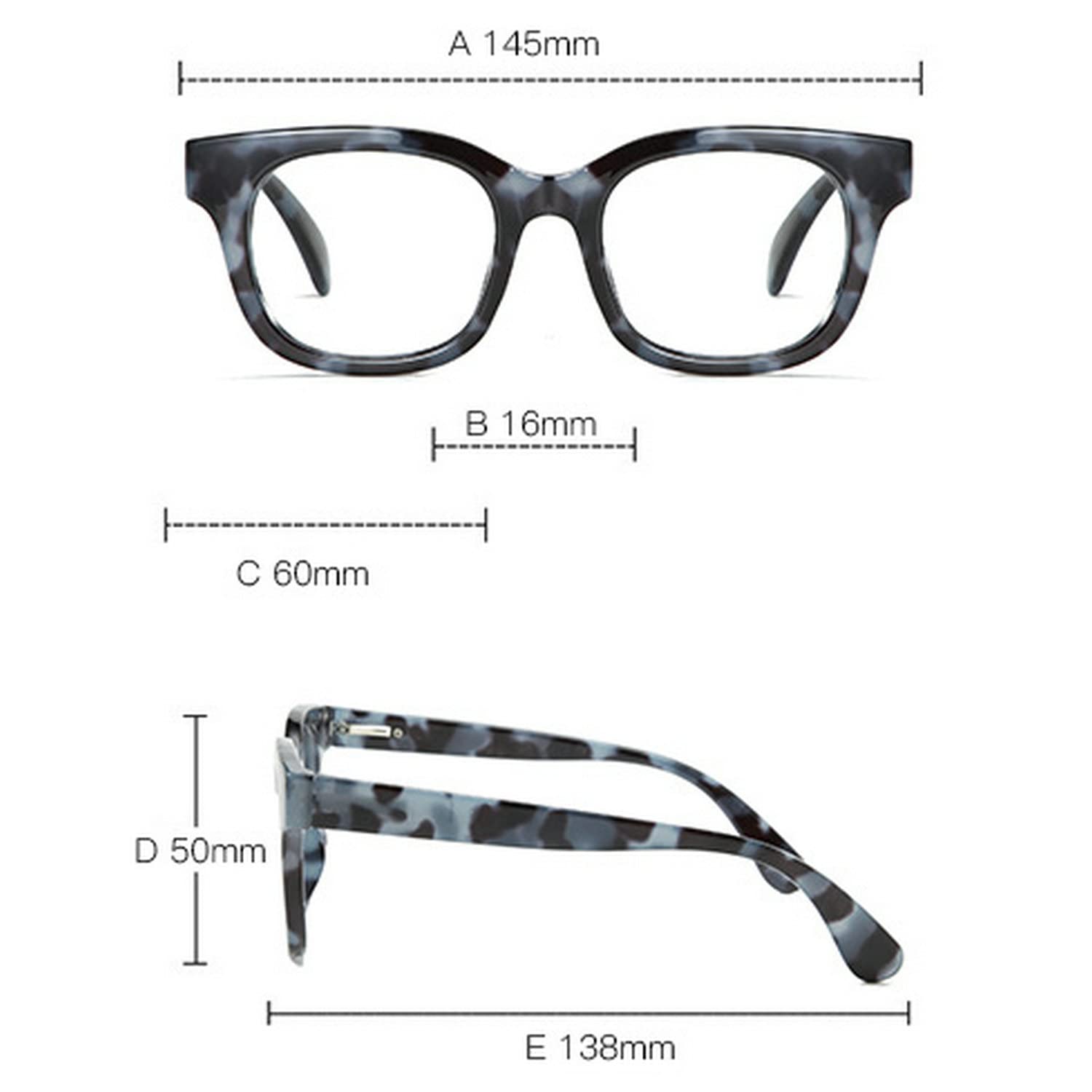 3 Pack Blue Light Blocking Computer Glasses - Anti Eye Strain Square Reading Glasses for Women & Men | Perfect for Office Work, Gaming & Screen Time