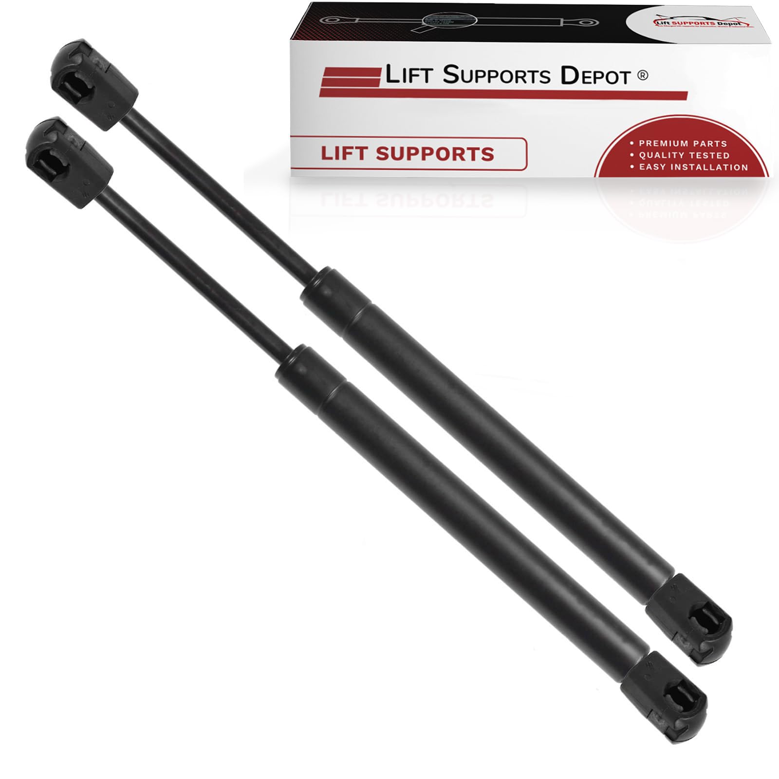 10mm Nylon End Lift Supports (2-Pack) - 19.8 Inch Extended, 100lbs Capacity - Heavy Duty Shocks Struts for Automotive, Furniture, and Machinery Applications