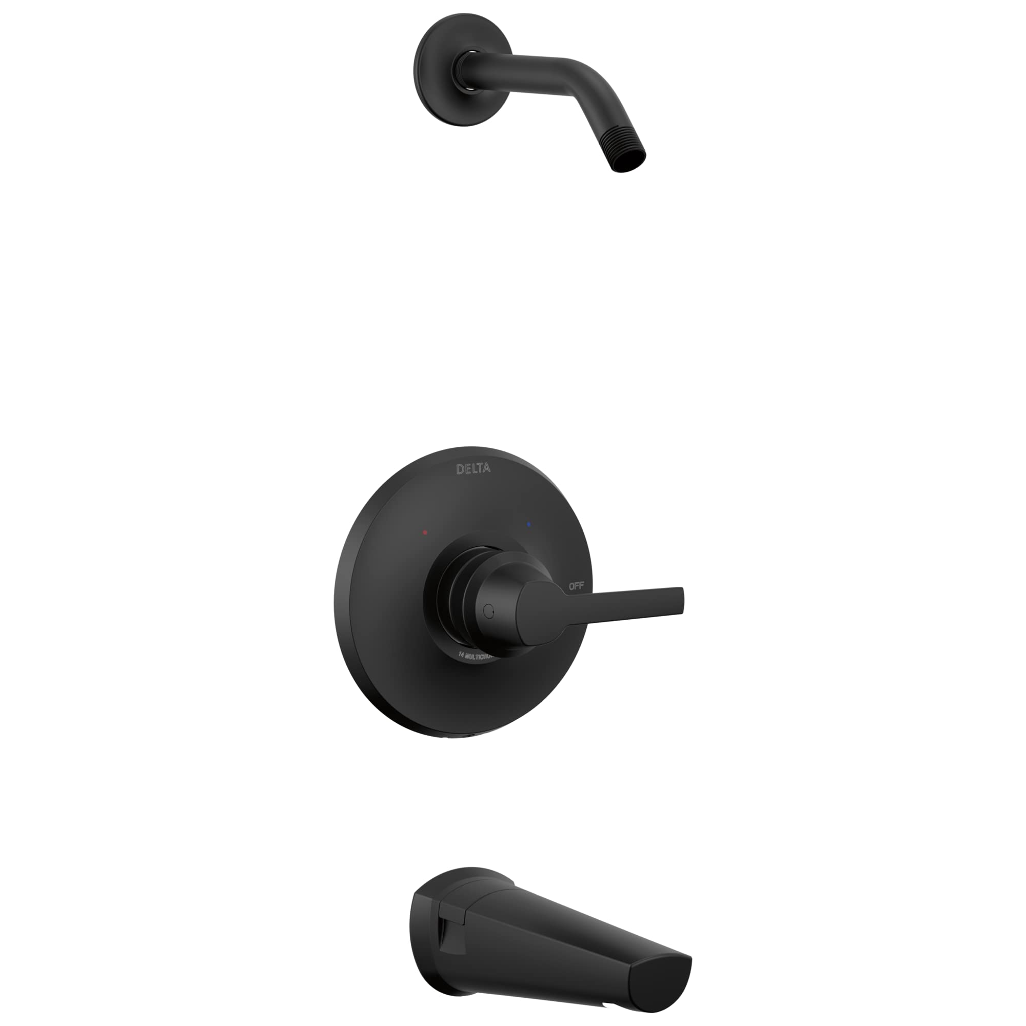 Delta Faucet Galeon Single Handle Matte Black Shower Faucet Set with Trim Kit - Modern Bathroom Fixture for Shower Renovation (Shower Head and Valve Not Included) - Perfect for Home Upgrade & Spa-Like Experience
