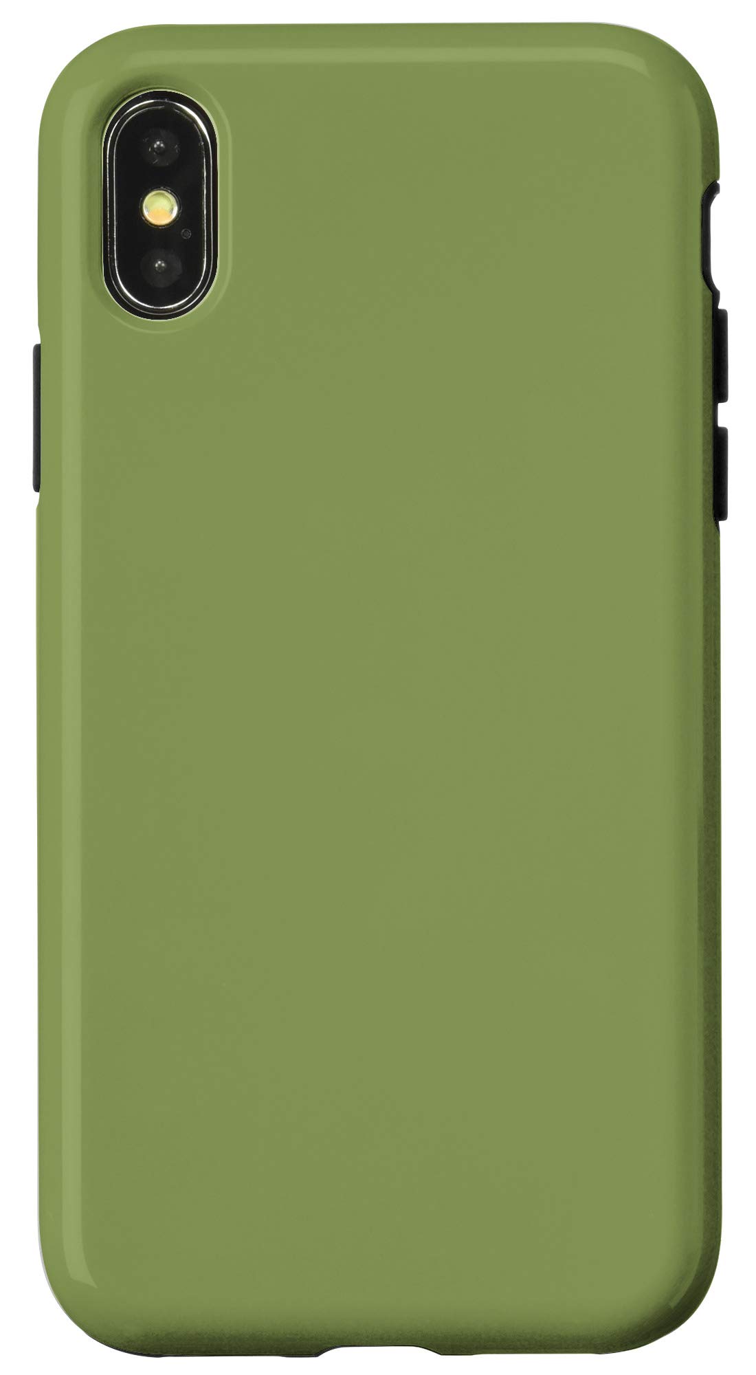 iPhone X/XS Moss Green Case - Slim Minimalist Solid Color Protective Cover for Everyday Use | Perfect for Work, Travel & Daily Activities