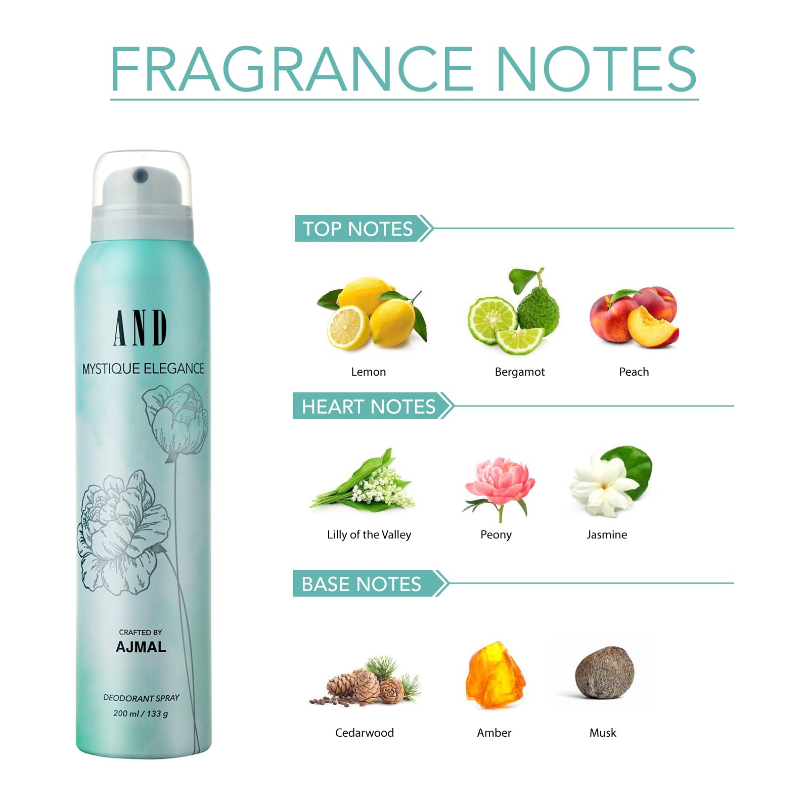 Ajmal Mystique Elegance Deodorant Body Spray for Women - 200ml Long-Lasting Fragrance, Gift Set for Her | Perfect for Daily Use, Office, Date Night & Special Occasions
