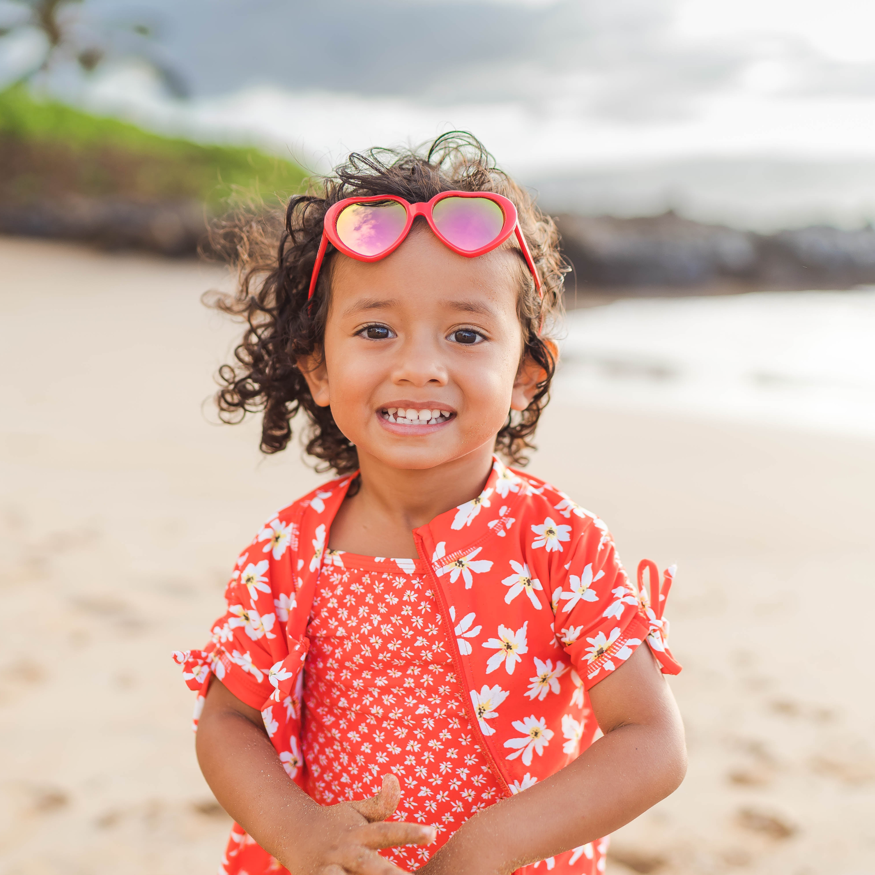 Kids Heart Sunglasses for Girls & Boys - UV Protection, Stylish Red Heart-Shaped Frames - Perfect for Beach, Pool, Outdoor Play & Costume Parties