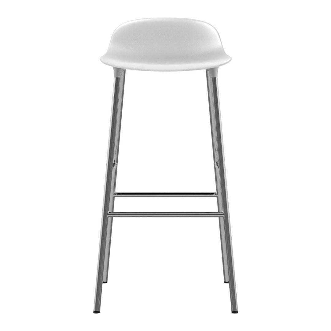 Modern Metal Bar Stools with Form Design - Adjustable Height Counter Stools for Kitchen, Dining & Home Bar - Industrial Style Seating for Restaurants & Cafes