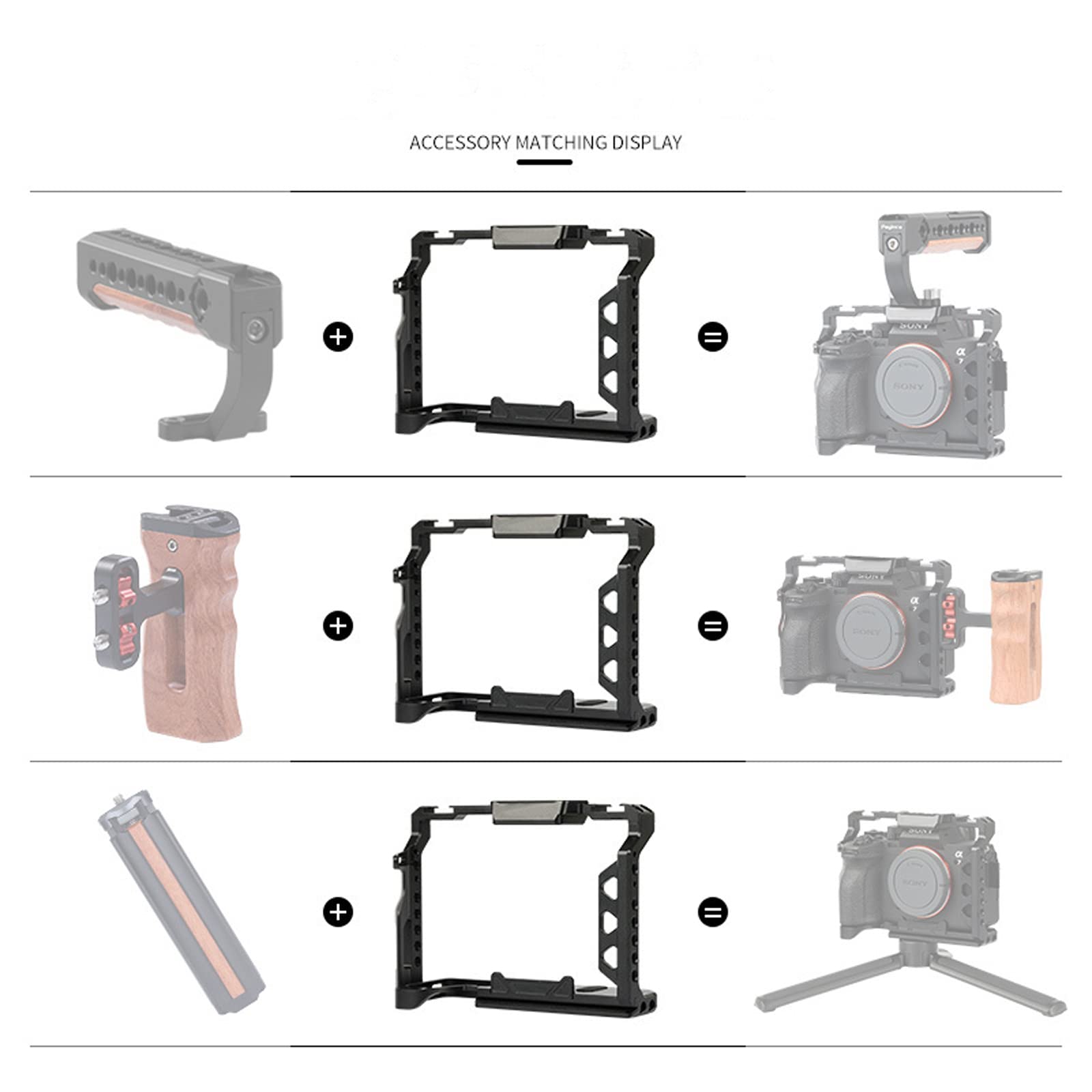 Professional Full Camera Cage for Sony Alpha 7 IV, A7 III, A7R III, A7R3, A73, R2 & A7S2 - Perfect for Vlogging, Filmmaking & Photography Accessories