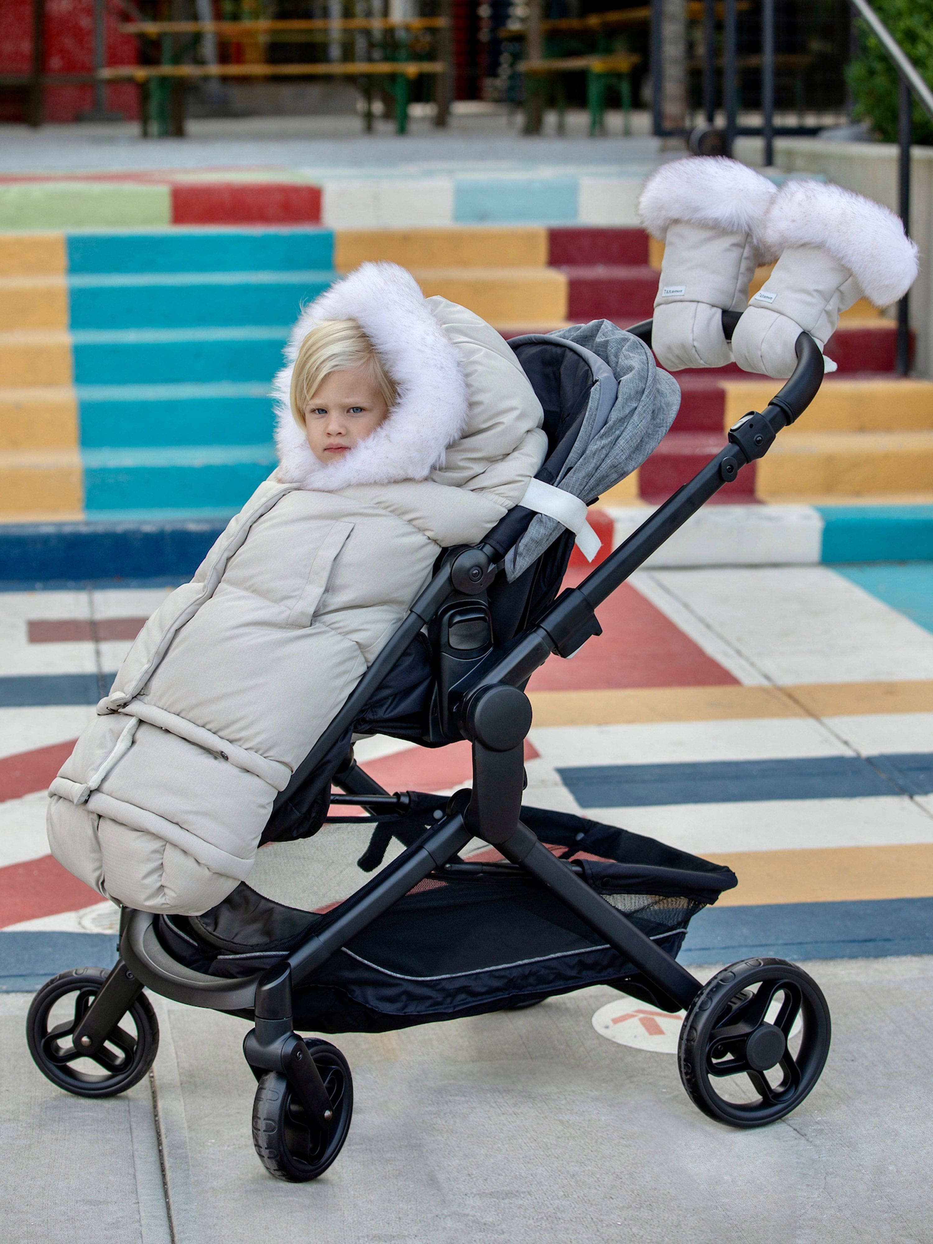 7AM Enfant Evolution Tundra Nest Baby Blanket - Soft Ivory Swaddle Blanket for Newborns & Infants | Perfect for Stroller, Car Seat & Nursery Comfort