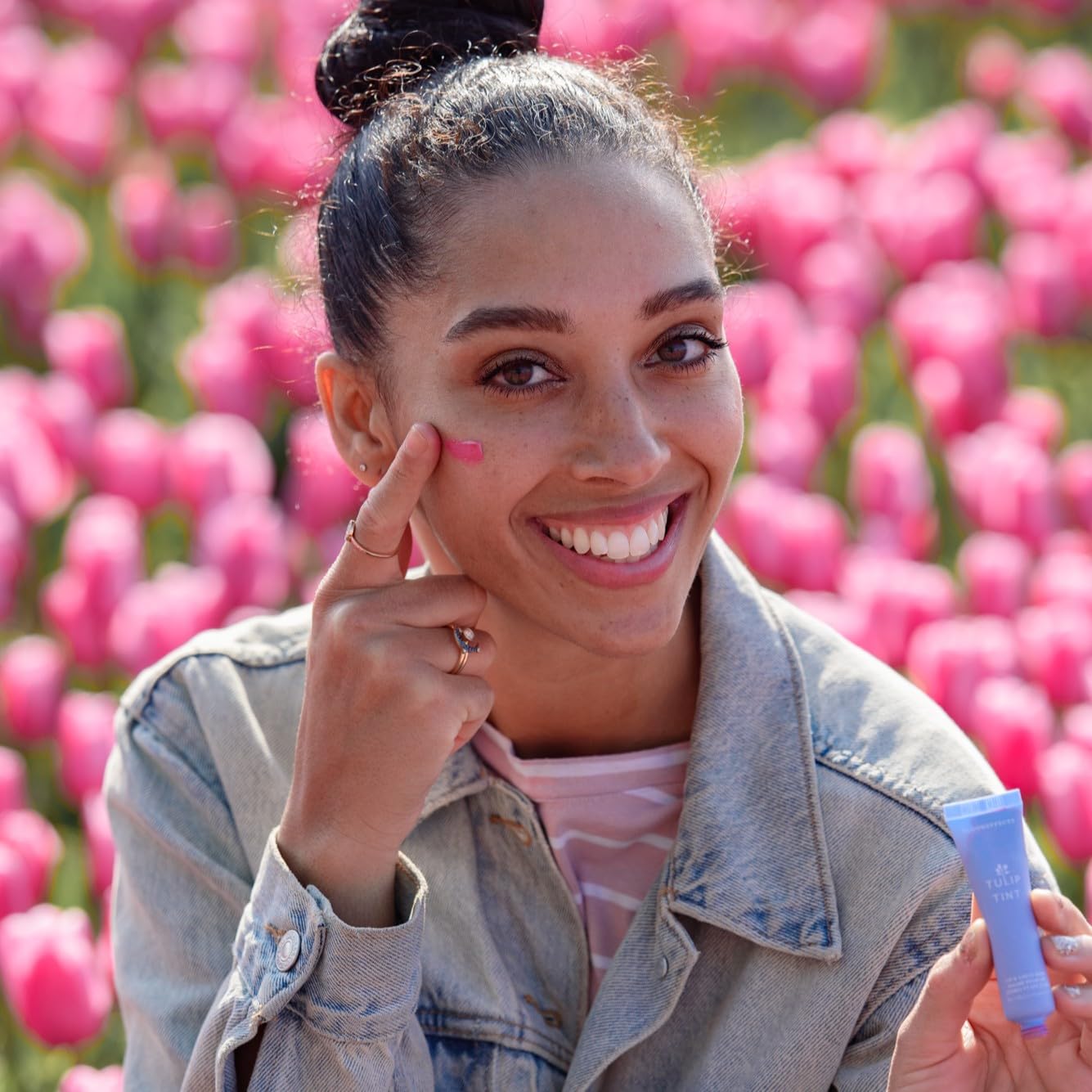 Bloomeffects Natural Tulip Tint Lip & Cheek Balm - Cruelty-Free, Vegan, Non-Toxic Clean Beauty Makeup | Hydrating Coral Tint for Lips & Blush | Perfect for Everyday Wear & Natural Makeup Looks
