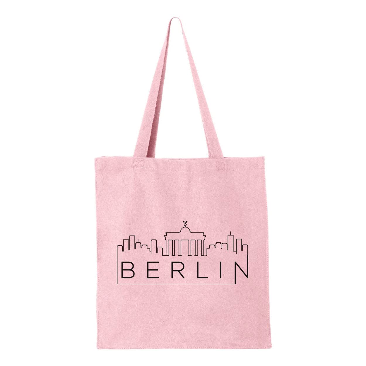 Stylish Skyline Berlin Germany Canvas Tote Bag - Reusable Grocery Shopping Bag & Travel Carryall - Perfect for Farmers Markets, Beach Trips & Daily Commute