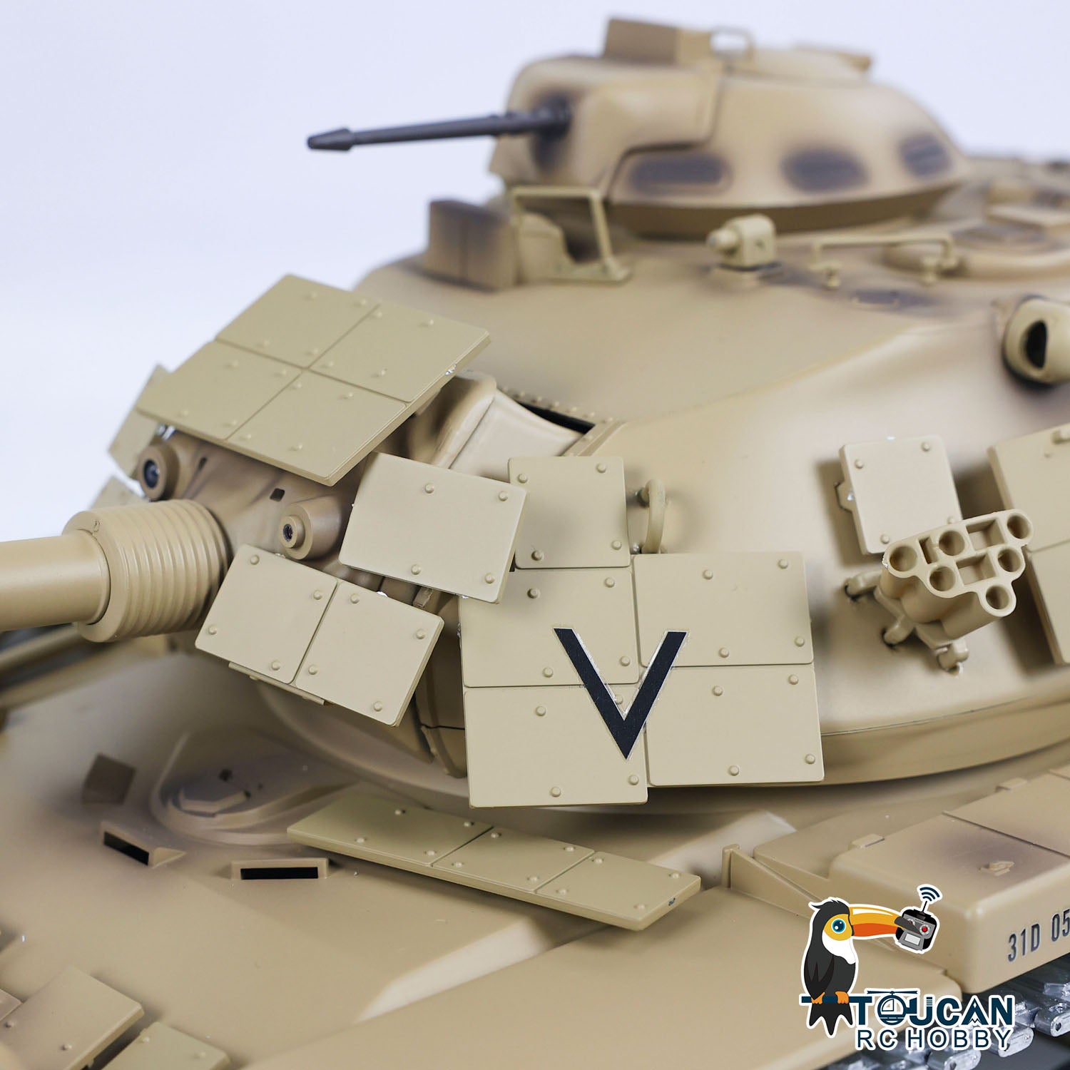 1/16 Scale M60A1 ERA RC Tank - US Stock BB Shooting Infrared Battle Toy with Metal Wheels & Barrel Recoil - Perfect for Military Enthusiasts and Outdoor RC Battles