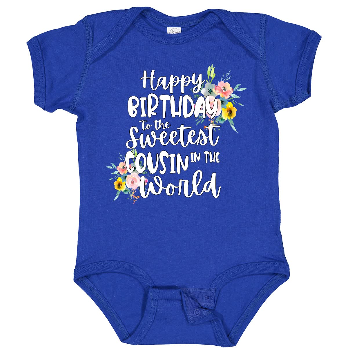Inktastic Happy Birthday to The Sweetest Cousin in The World Baby Bodysuit - Cute Outfit for Birthday Parties & Family Celebrations