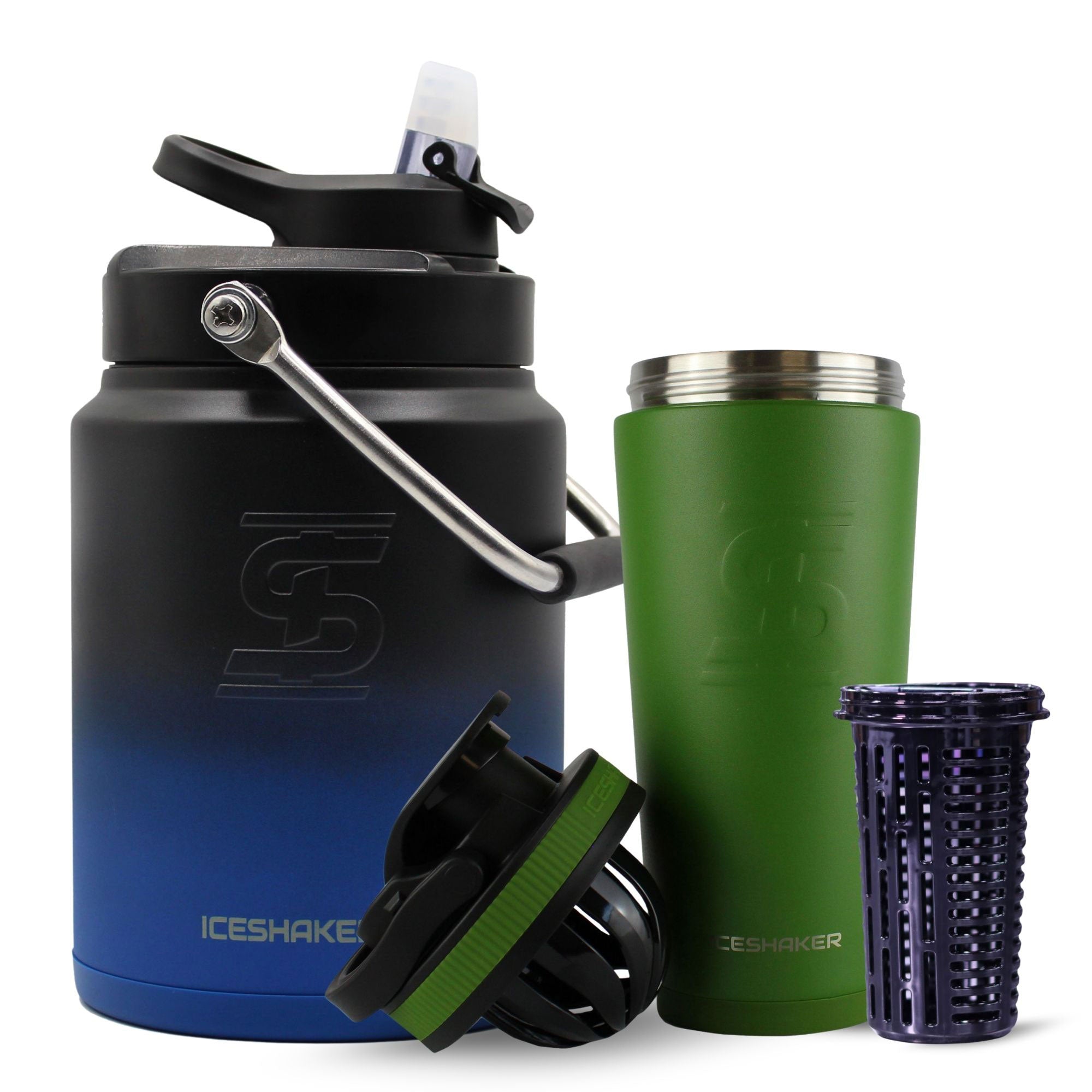 Premium Ice Shaker Hydration Pack - Insulated Water Bottle for Gym, Workout & Outdoor Sports - Leakproof & BPA-Free Shaker Cup for Protein Shakes & Cold Drinks