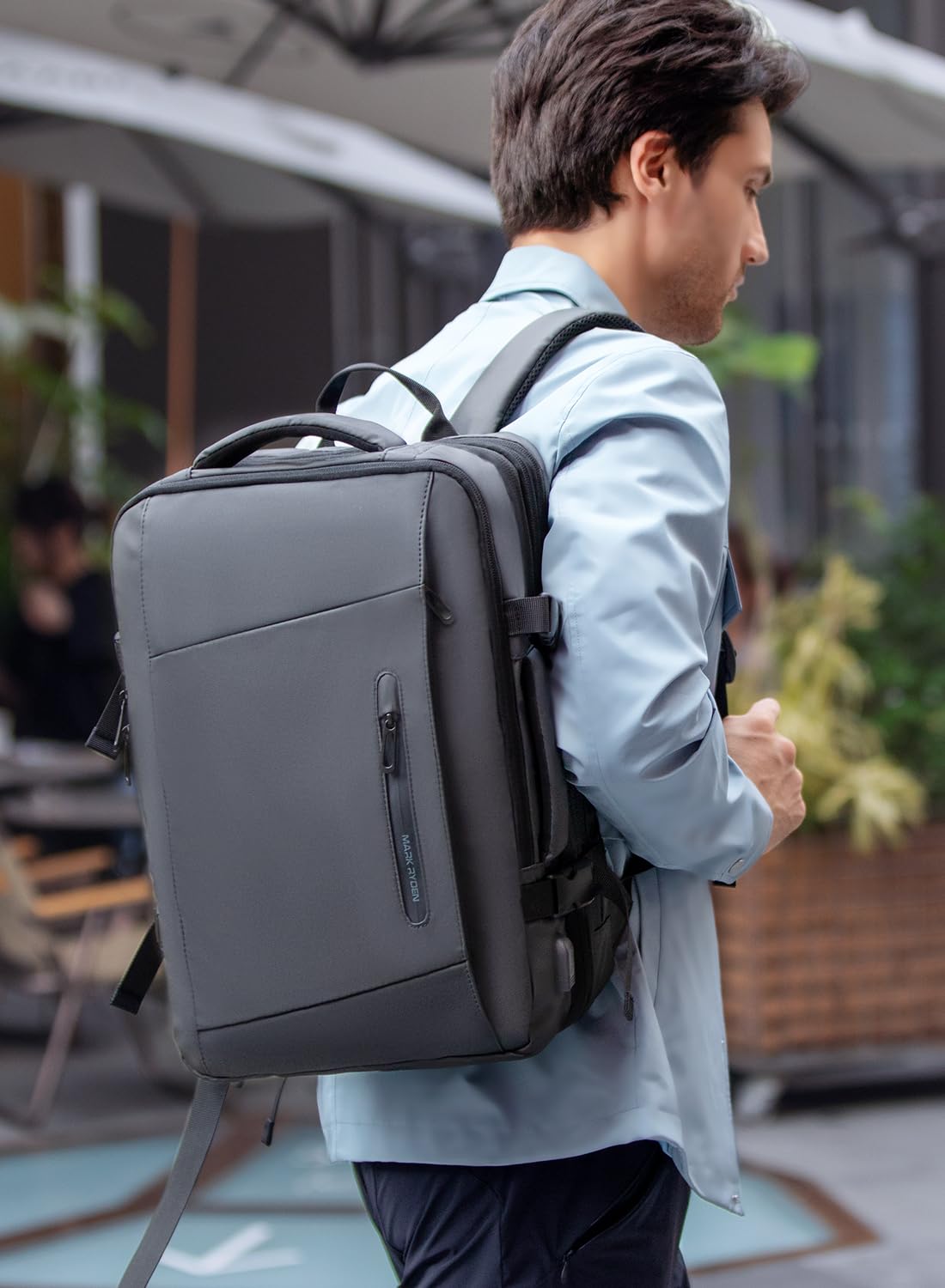 **Mark Ryden Expandable Waterproof Travel Backpack 25L-40L for Men & Women - USB Charging Port, Fits 17 Inch Laptop, Carry-On Flight Approved - Perfect for Business Trips, Commuting & Outdoor Adventures**