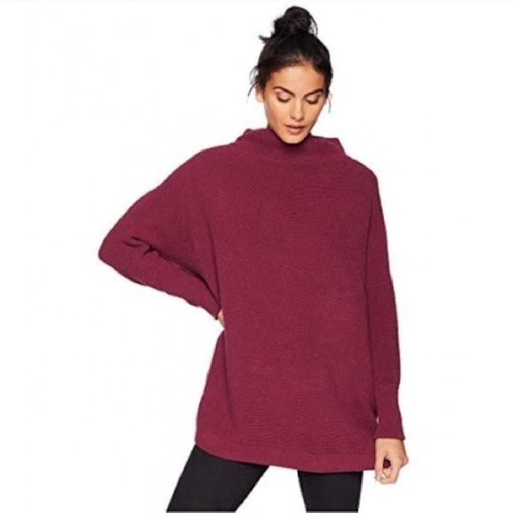 Free People Ottoman Slouchy Tunic Sweater - Dark Petals | Cozy Oversized Knit Top for Women | Perfect for Fall Layering & Casual Outings