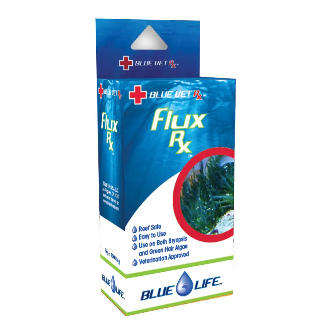 Blue Life Flux Rx Bryopsis & Hair Algae Treatment 2000mg & 4000mg - Effective Marine Aquarium Algae Control for Saltwater Tanks & Coral Reefs