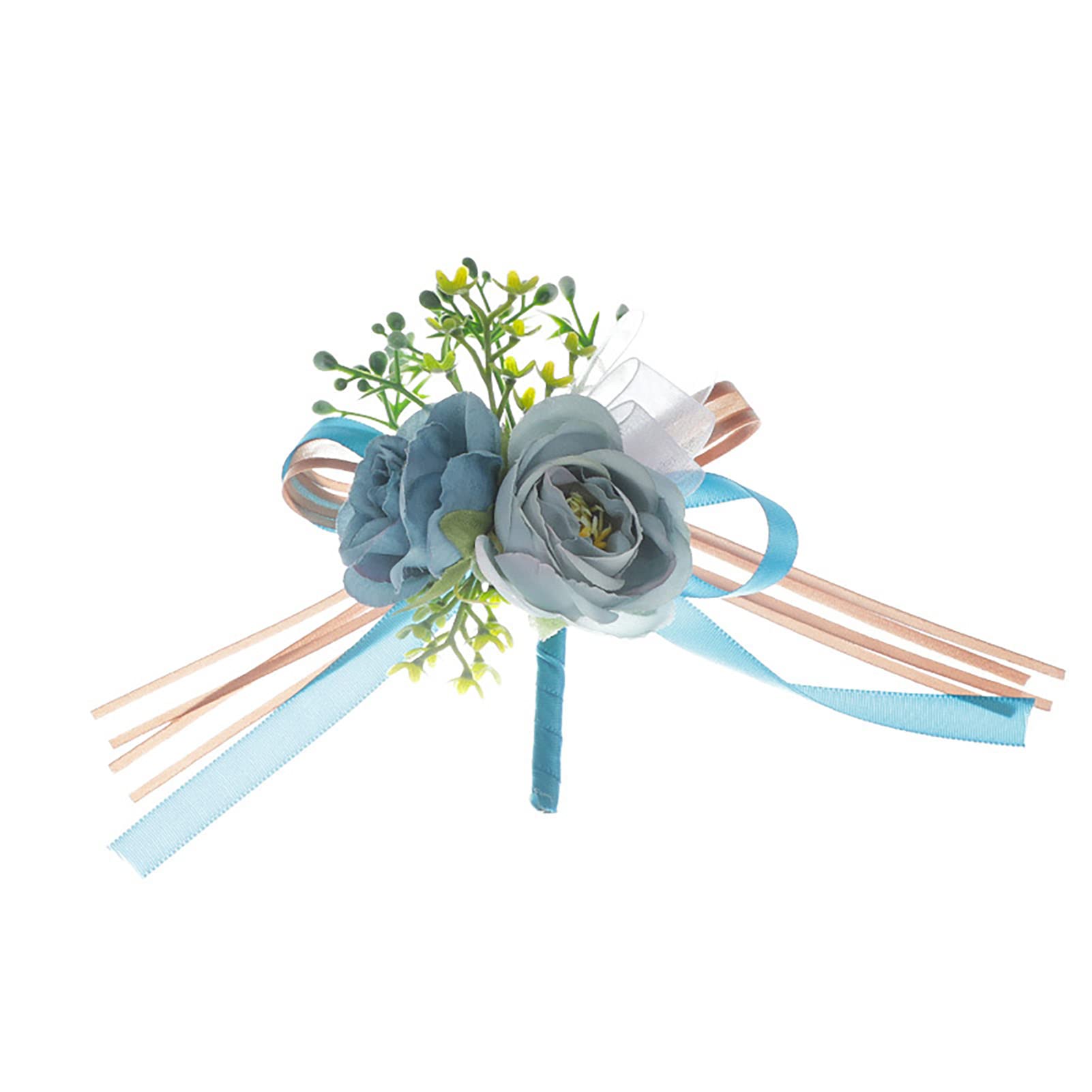 Artificial Silk Wrist Corsage - Elegant Fake Flower Bouquet for Brides, Wedding Party, Prom & Special Events - Odorless, Decorative & Eye-Catching Accessory