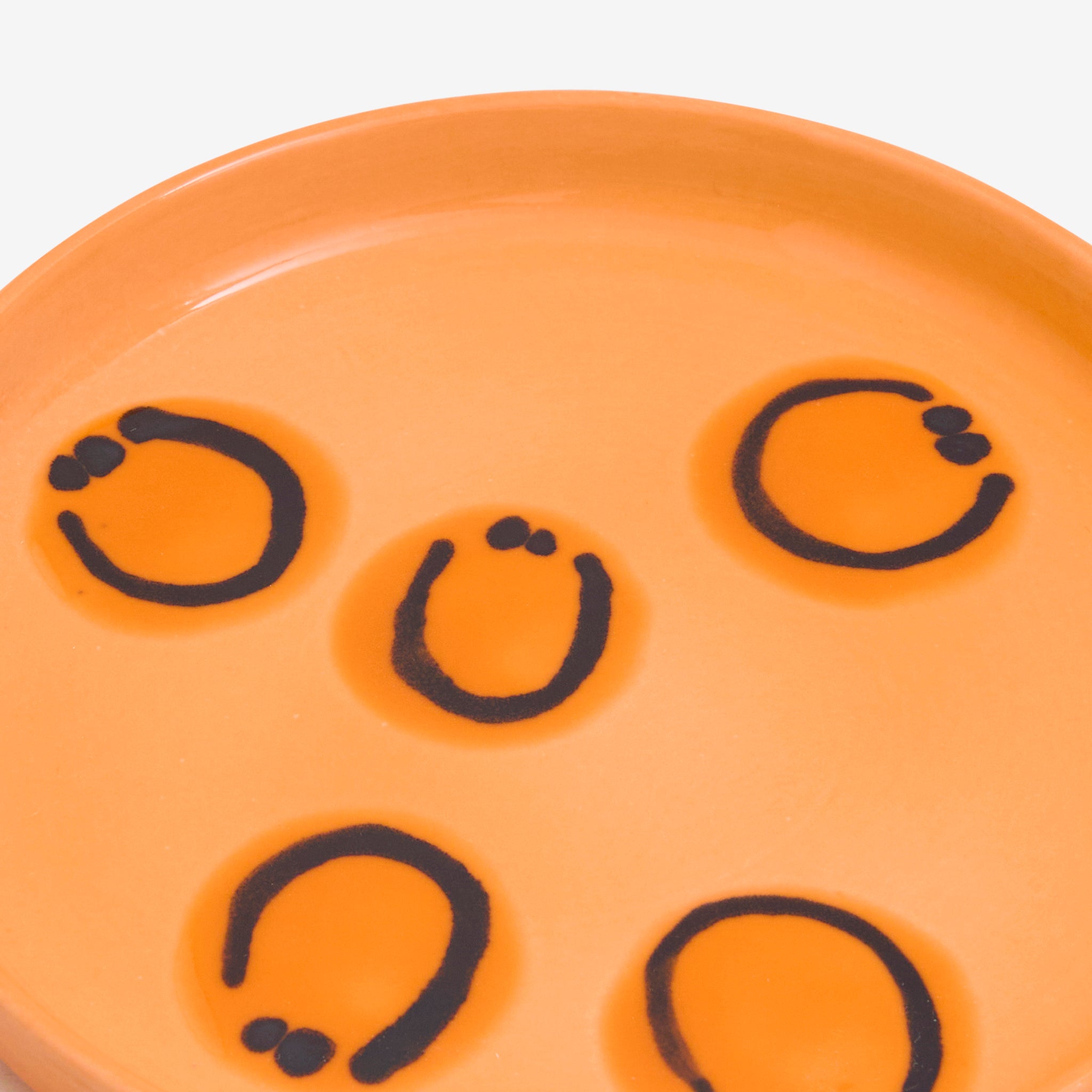 Cute Orange Smile Baby Plate - BPA-Free Toddler Feeding Dish for Mealtime & Snacks - Perfect for Infants, Kids & Nursery Use