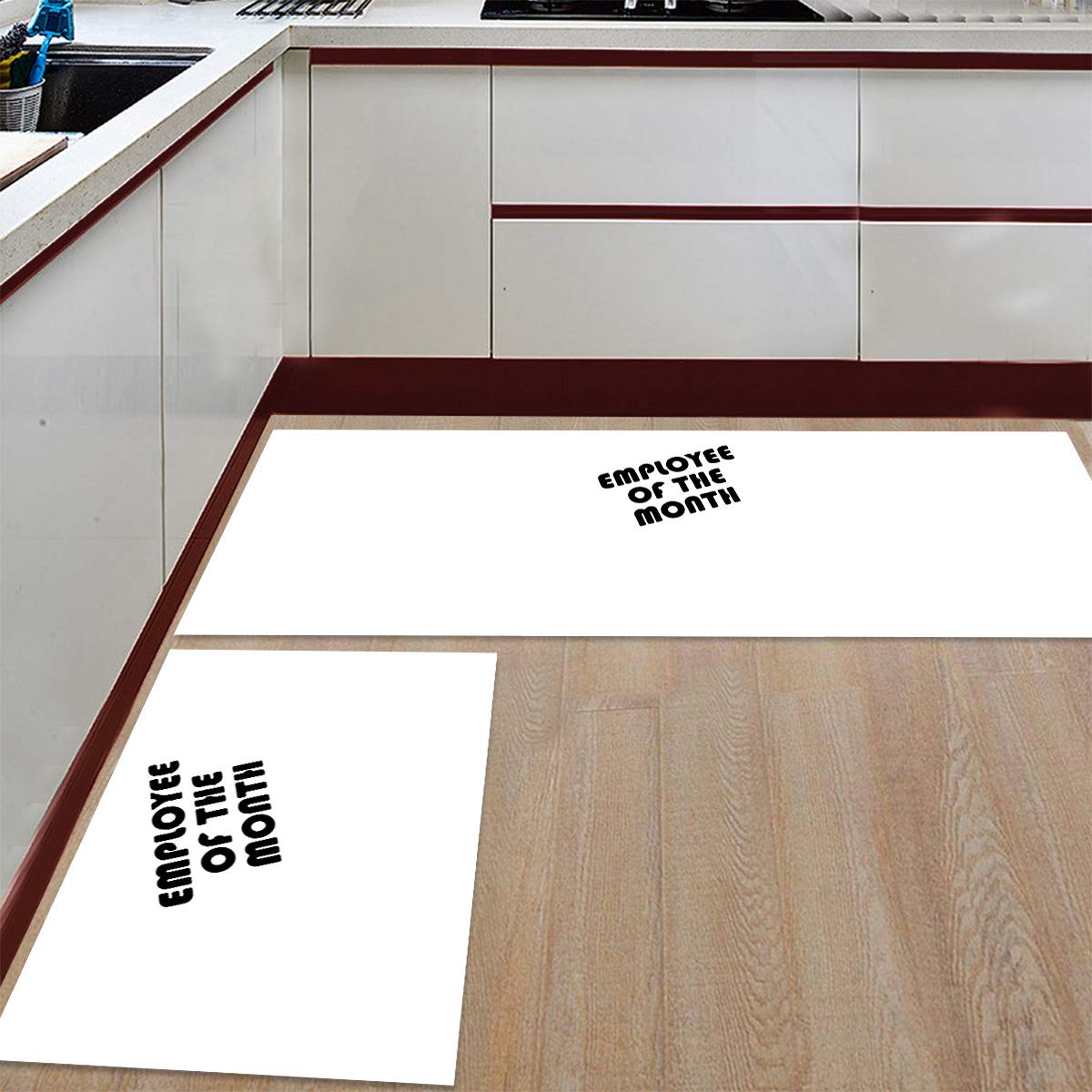 Teamery Non-Slip Kitchen Rugs Set of 2 - Cushioned Comfort Runner Mats for Living Room, Bathroom & Standing Desk - Anti-Fatigue Floor Mats for Kitchen, Office & Home Entrance - Perfect for Employee of The Month Gifts & Home Decor