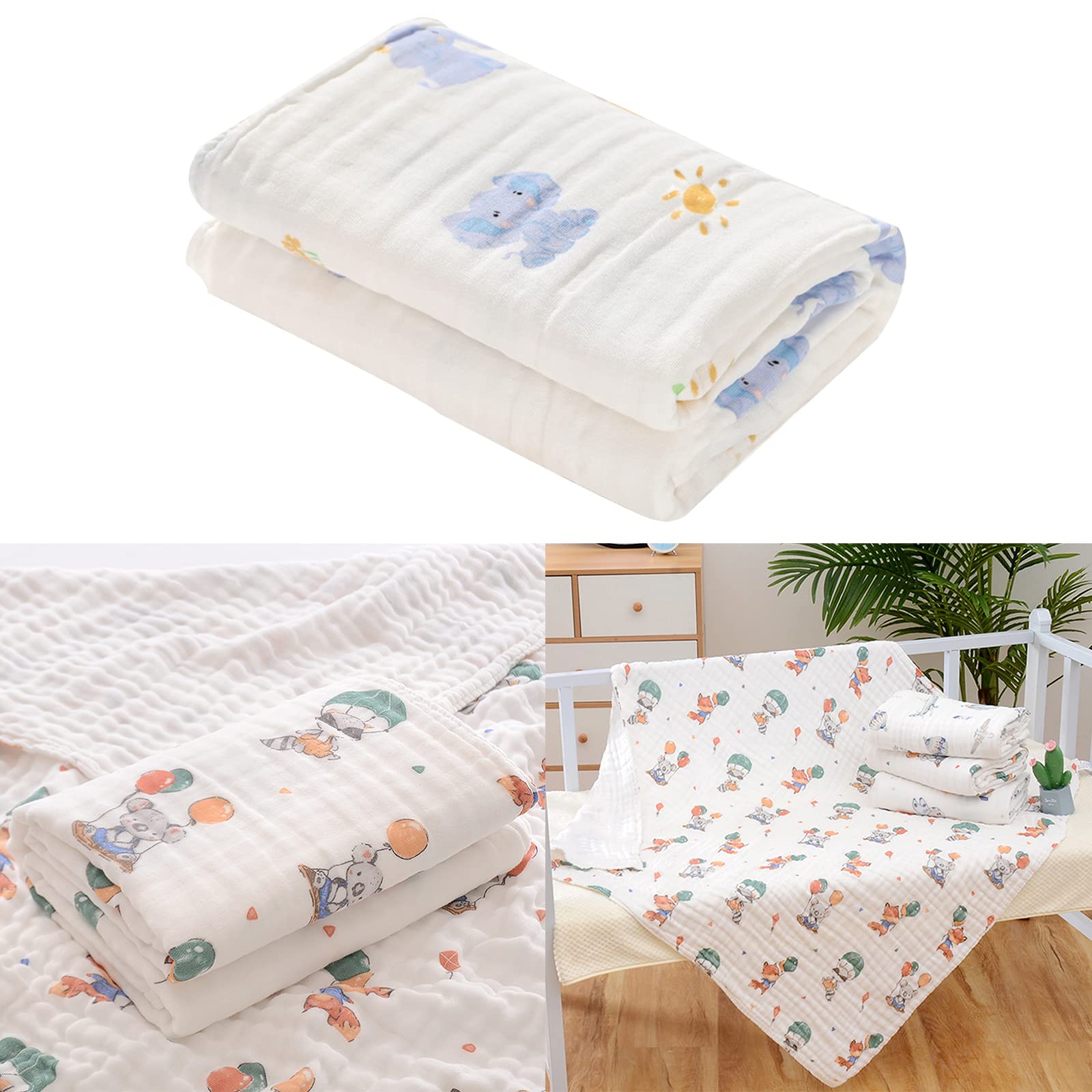 Super Soft Baby Bath Towel with Cute Cartoon Patterns - 100% Cotton Newborn & Infant Bath Towel for Gentle Skin Care - Perfect for Bath Time, Swimming, and Nursery Use