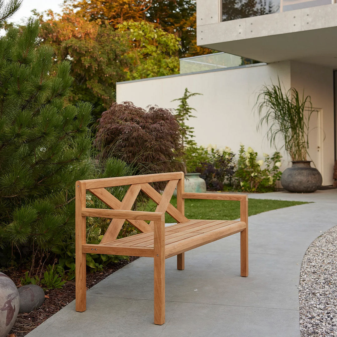 Grace Outdoor Bench - Durable Weather-Resistant Garden Bench for Patio, Backyard, and Lawn - Perfect for Relaxing and Entertaining Outdoors