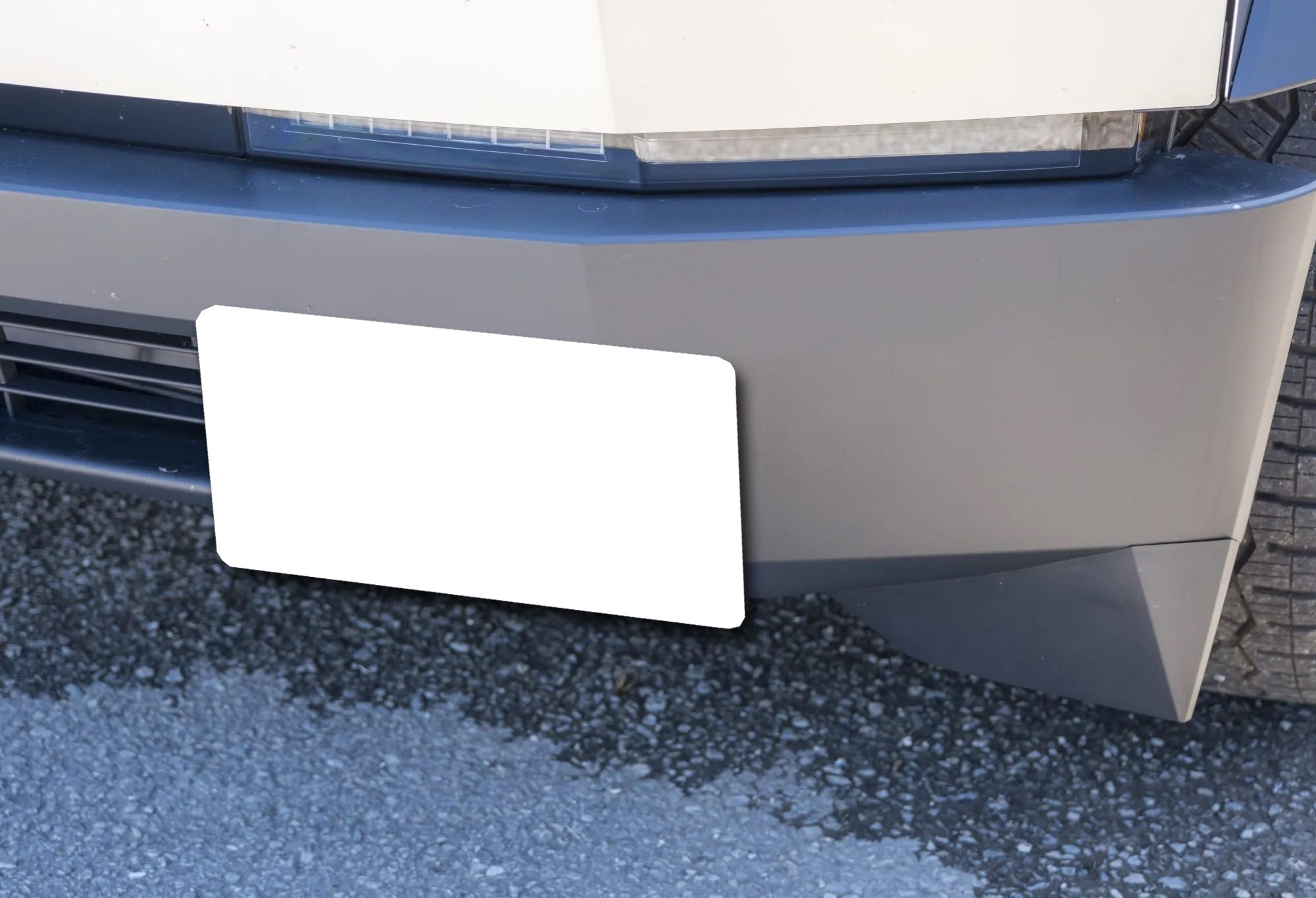 Front Tow Hook License Plate Relocation Mount for 2024+ Tesla Cybertruck | Off-Road & Street Legal Bumper Solution