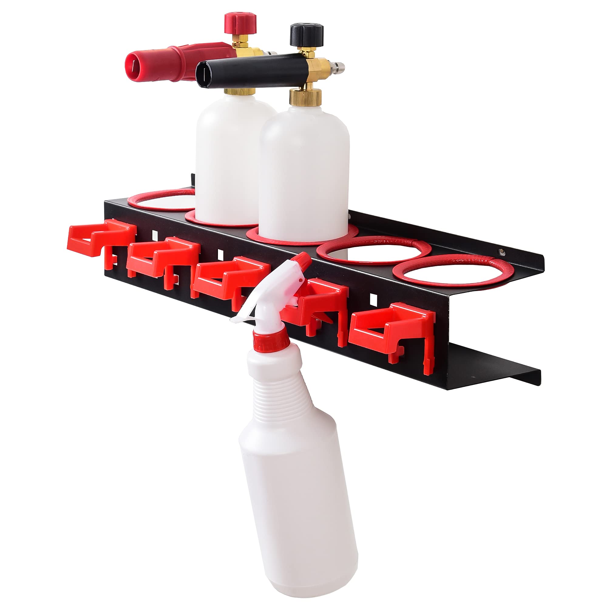Sturdy Spray Bottle Storage Rack - Car Detailing Organizer for Cleaning Bottles & Supplies | Perfect for Garage, Workshop & Auto Detailing Stations