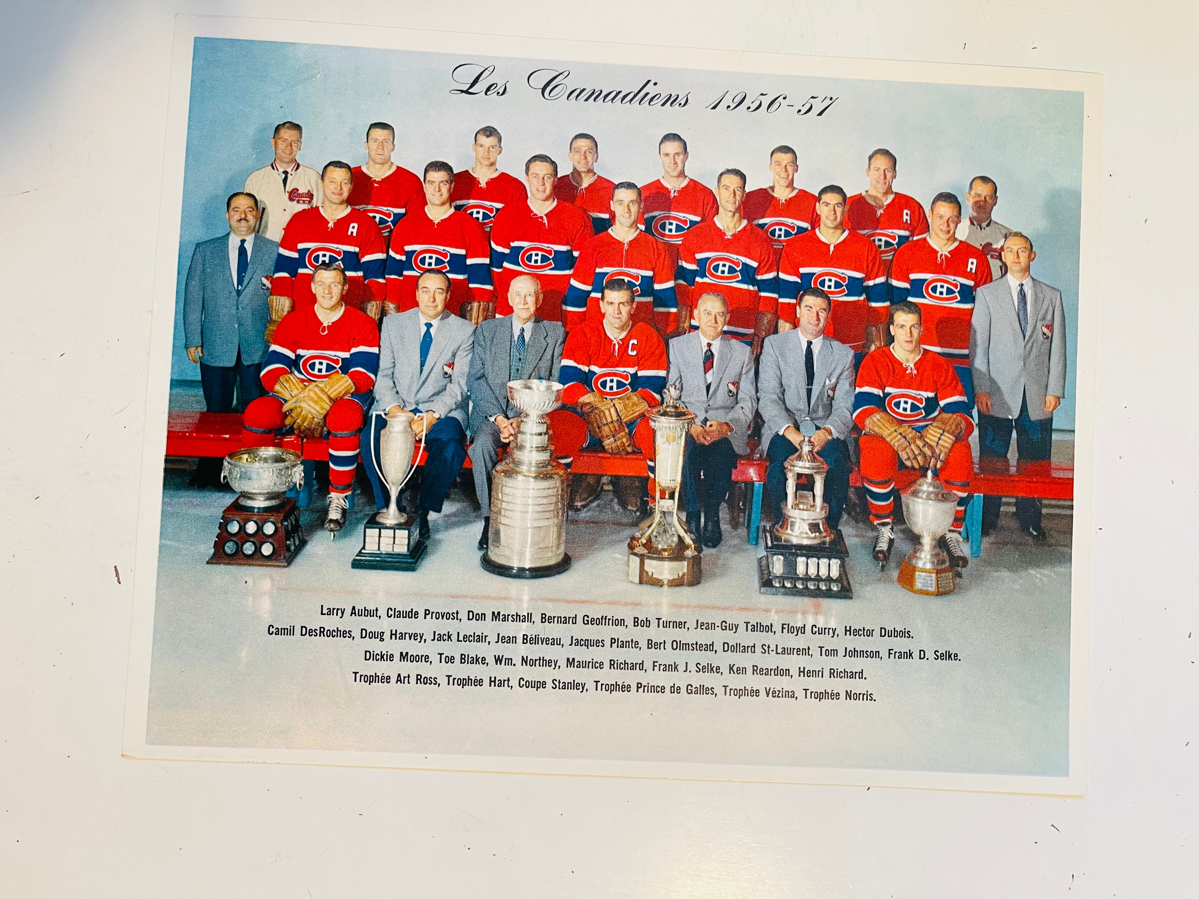 Vintage 1956 Montreal Canadiens Molson Team Photo - NHL Hockey Memorabilia for Collectors & Fans | Perfect for Man Cave, Sports Bar Decor, Hockey Gift