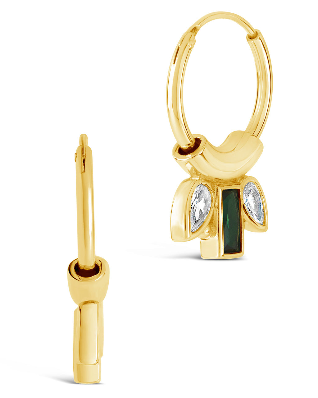 Helena CZ Hoop Earrings for Women - Sparkling Cubic Zirconia Dangle Earrings - Elegant Jewelry Gift for Party, Wedding & Everyday Wear