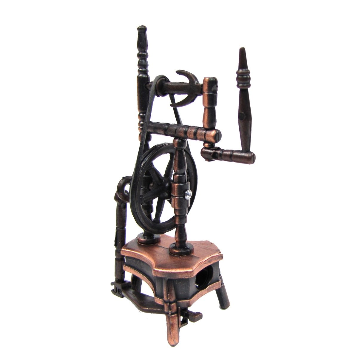 1:12 Scale Miniature Dollhouse Spinning Wheel Pencil Sharpener - Die Cast Metal Collectible for Dollhouse Decor, Miniature Accessories & Office Supplies | Perfect for Miniature Enthusiasts, Dollhouse Collectors and Unique Desk Organizers