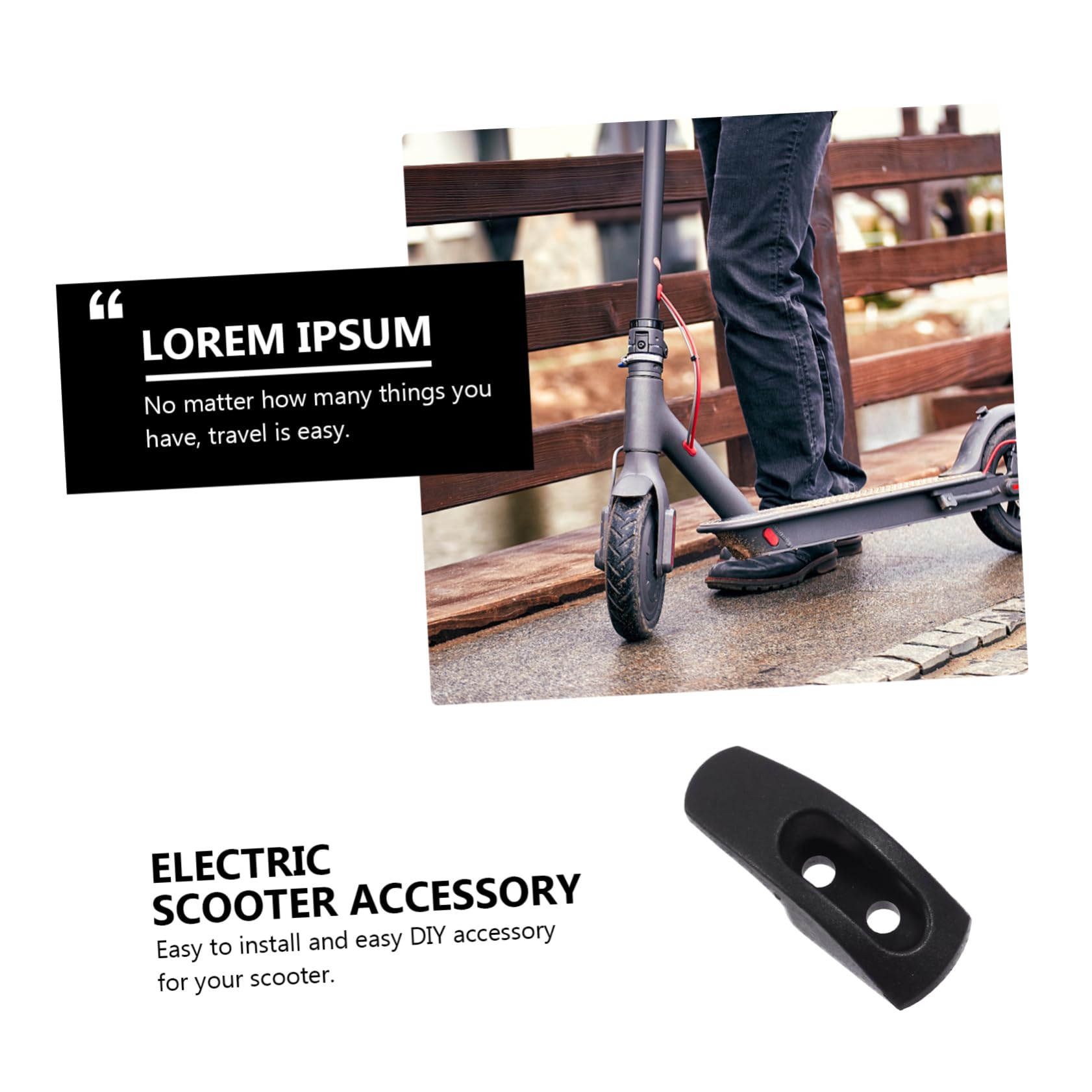 VOSAREA Electric Scooter Front Hook Pulley Accessories - Durable Scooter Parts & Fittings for Enhanced Performance | Perfect for Commuting, Urban Travel & Last-Mile Transportation