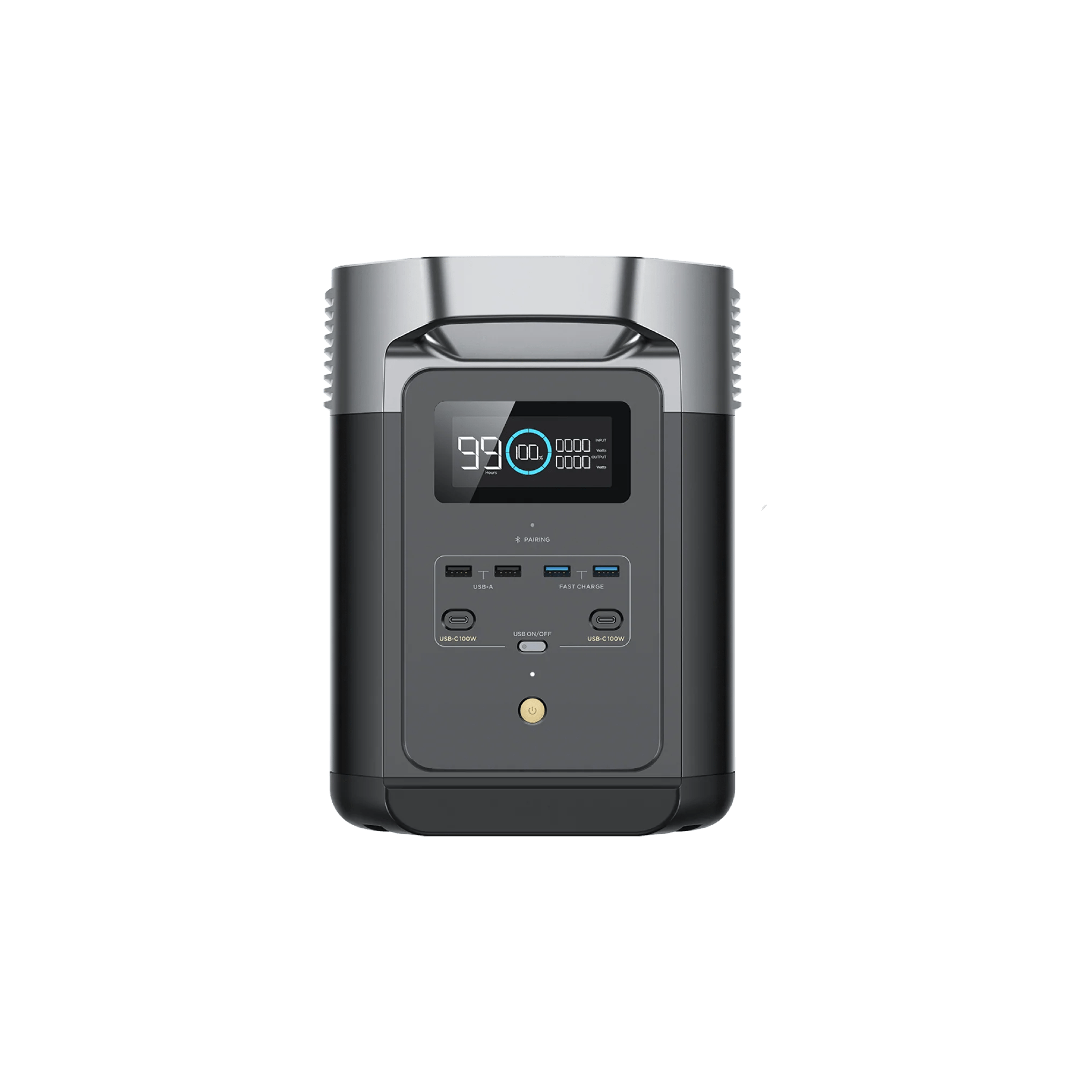 EcoFlow DELTA 2 Portable Power Station with Extra Battery - 2048Wh Capacity, 1800W Output, 100W Solar Panel Kit - Solar Generator for Home Backup, Camping, RV & Emergency Power Supply